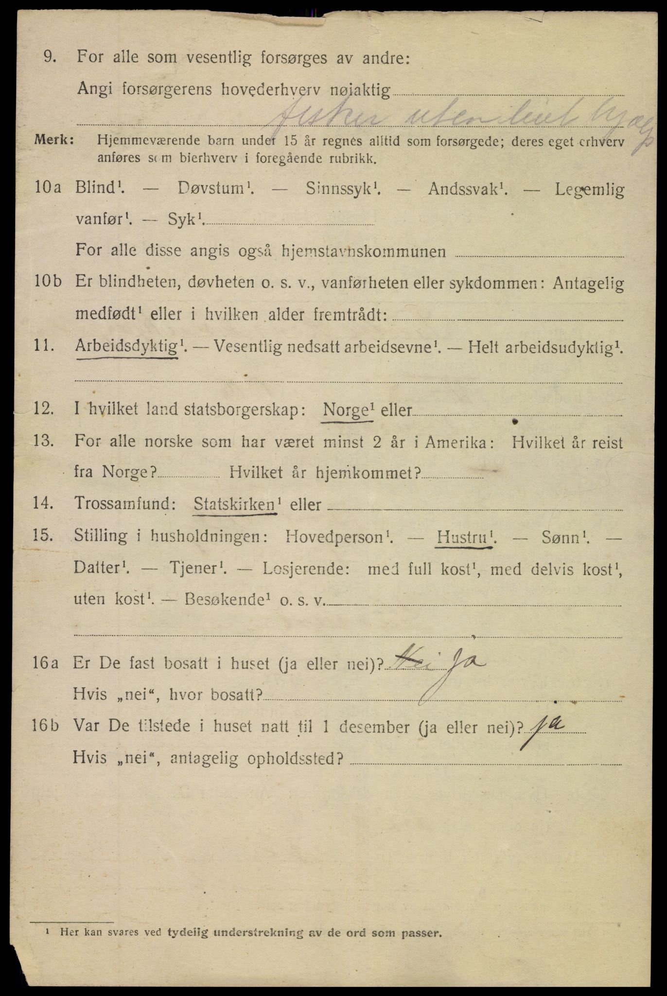 SAK, 1920 census for Risør, 1920, p. 9538