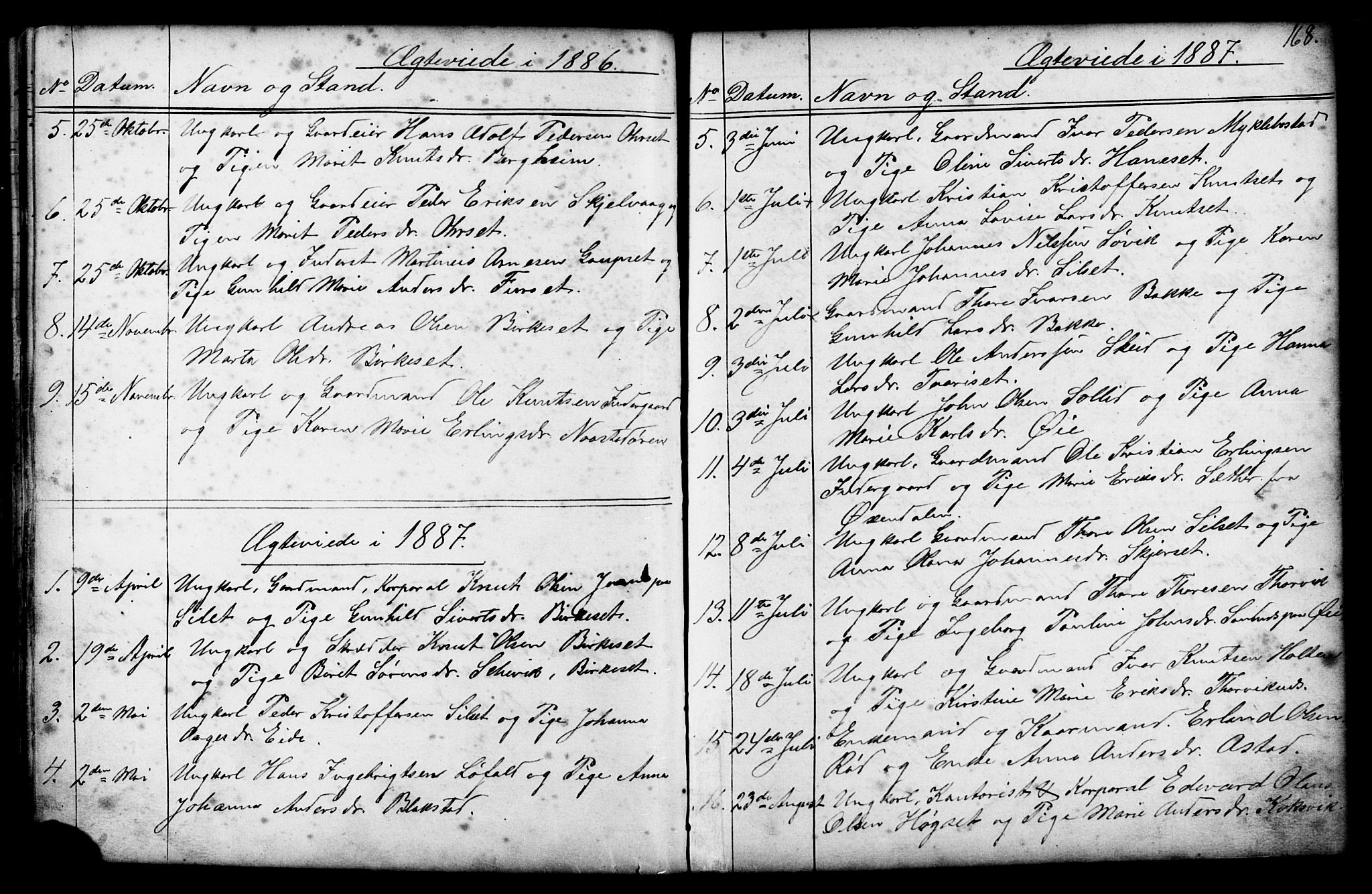 Ministerialprotokoller, klokkerbøker og fødselsregistre - Møre og Romsdal, AV/SAT-A-1454/584/L0969: Parish register (copy) no. 584C02, 1877-1911, p. 168