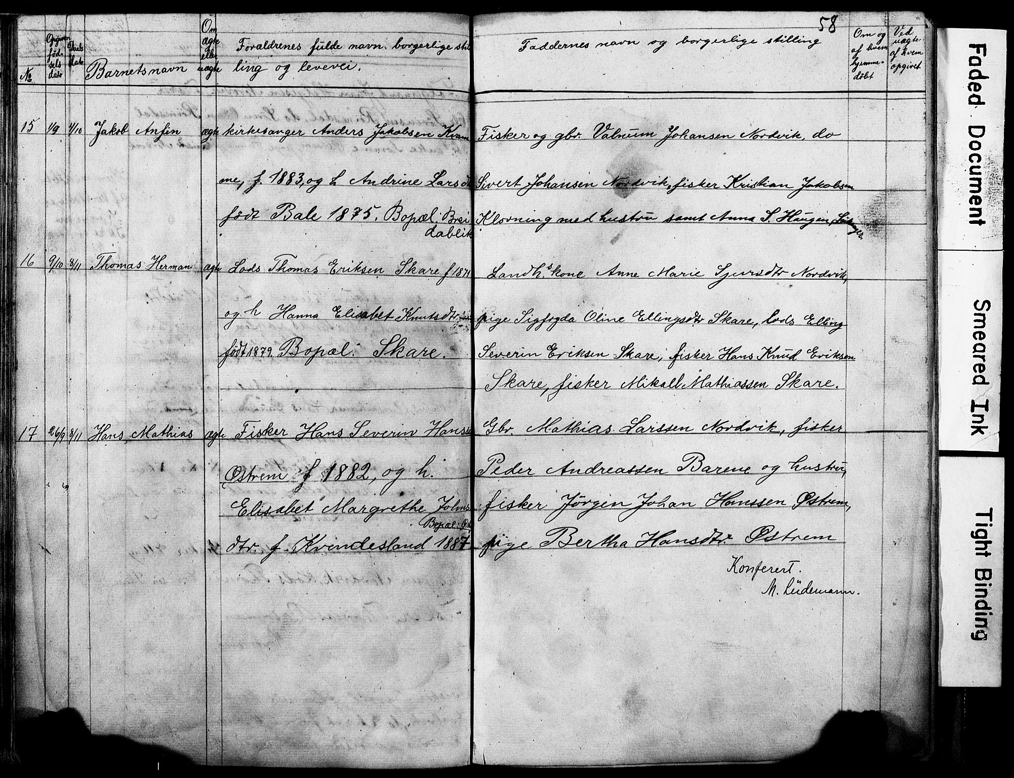 Torvastad sokneprestkontor, SAST/A -101857/H/Ha/Hab/L0005: Parish register (copy) no. B 5, 1857-1908, p. 58