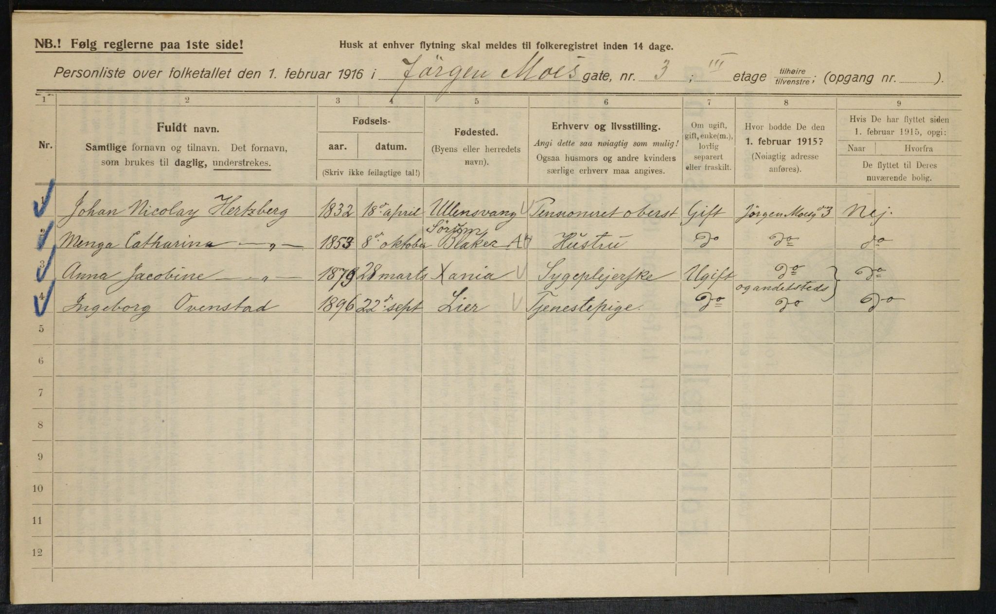 OBA, Municipal Census 1916 for Kristiania, 1916, p. 48841