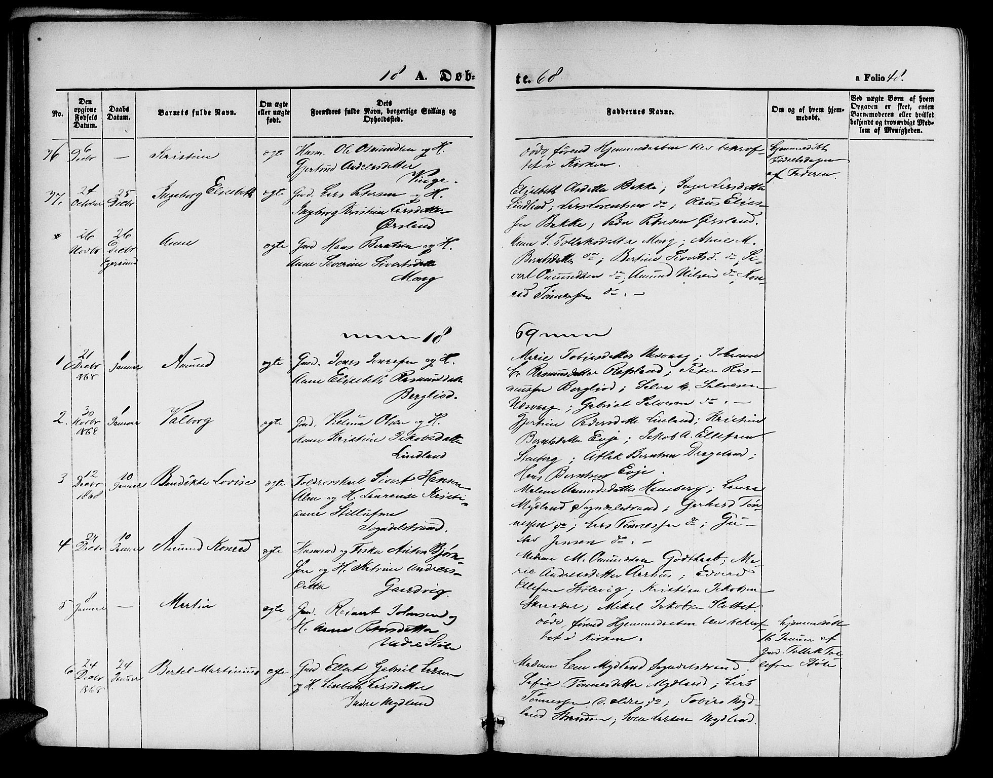 Sokndal sokneprestkontor, SAST/A-101808: Parish register (copy) no. B 3, 1865-1879, p. 48