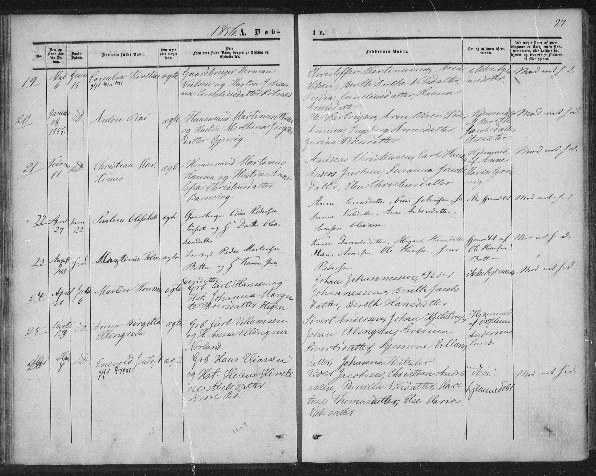 Ministerialprotokoller, klokkerbøker og fødselsregistre - Nordland, AV/SAT-A-1459/855/L0800: Parish register (official) no. 855A08, 1852-1864, p. 27