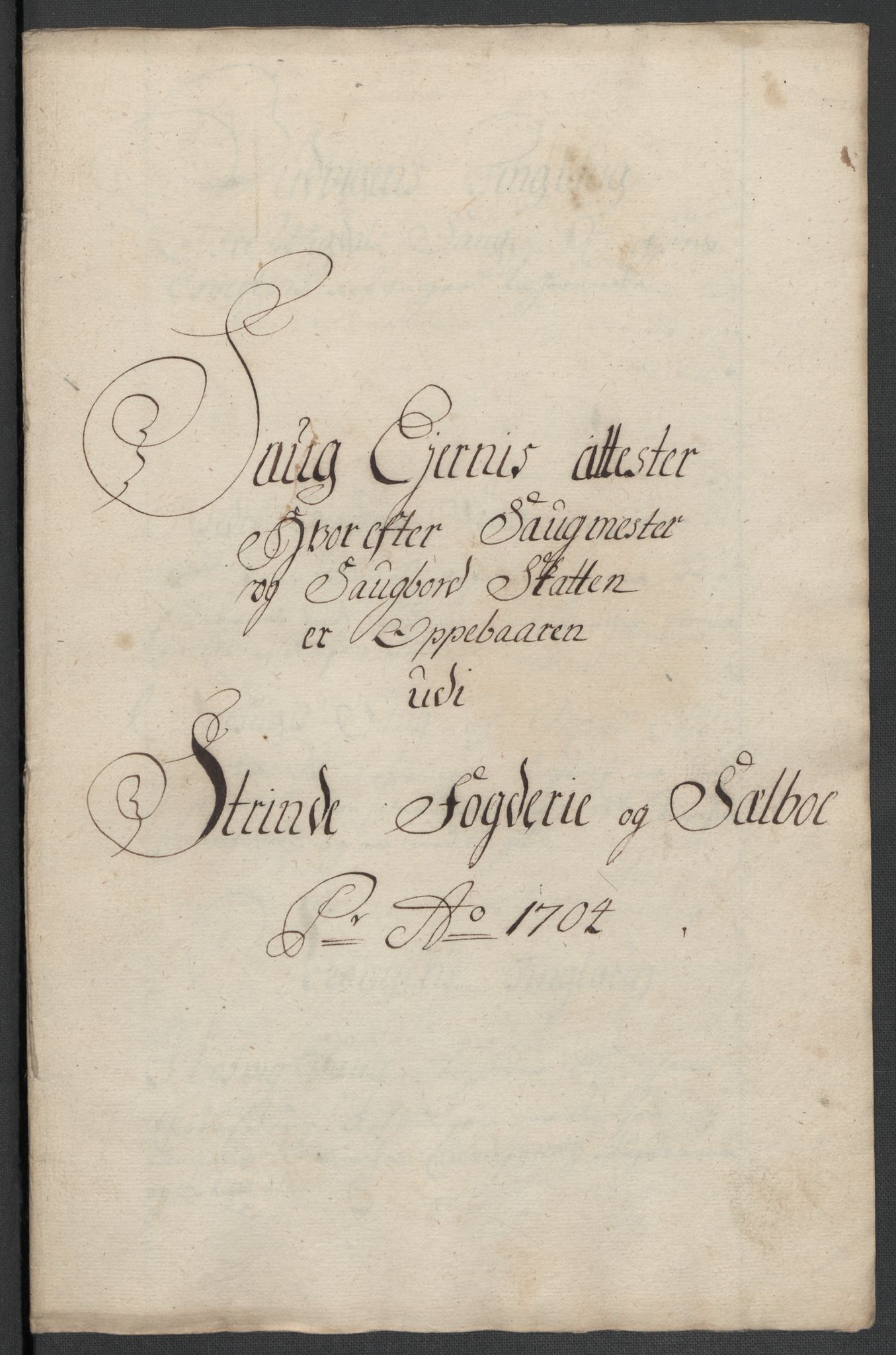 Rentekammeret inntil 1814, Reviderte regnskaper, Fogderegnskap, AV/RA-EA-4092/R61/L4109: Fogderegnskap Strinda og Selbu, 1704-1706, p. 112