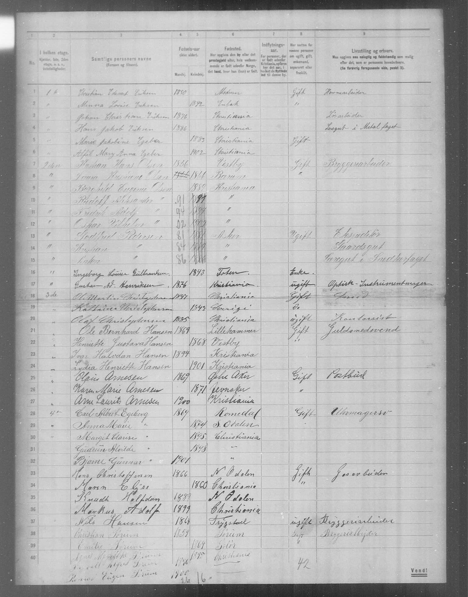 OBA, Municipal Census 1904 for Kristiania, 1904, p. 22980