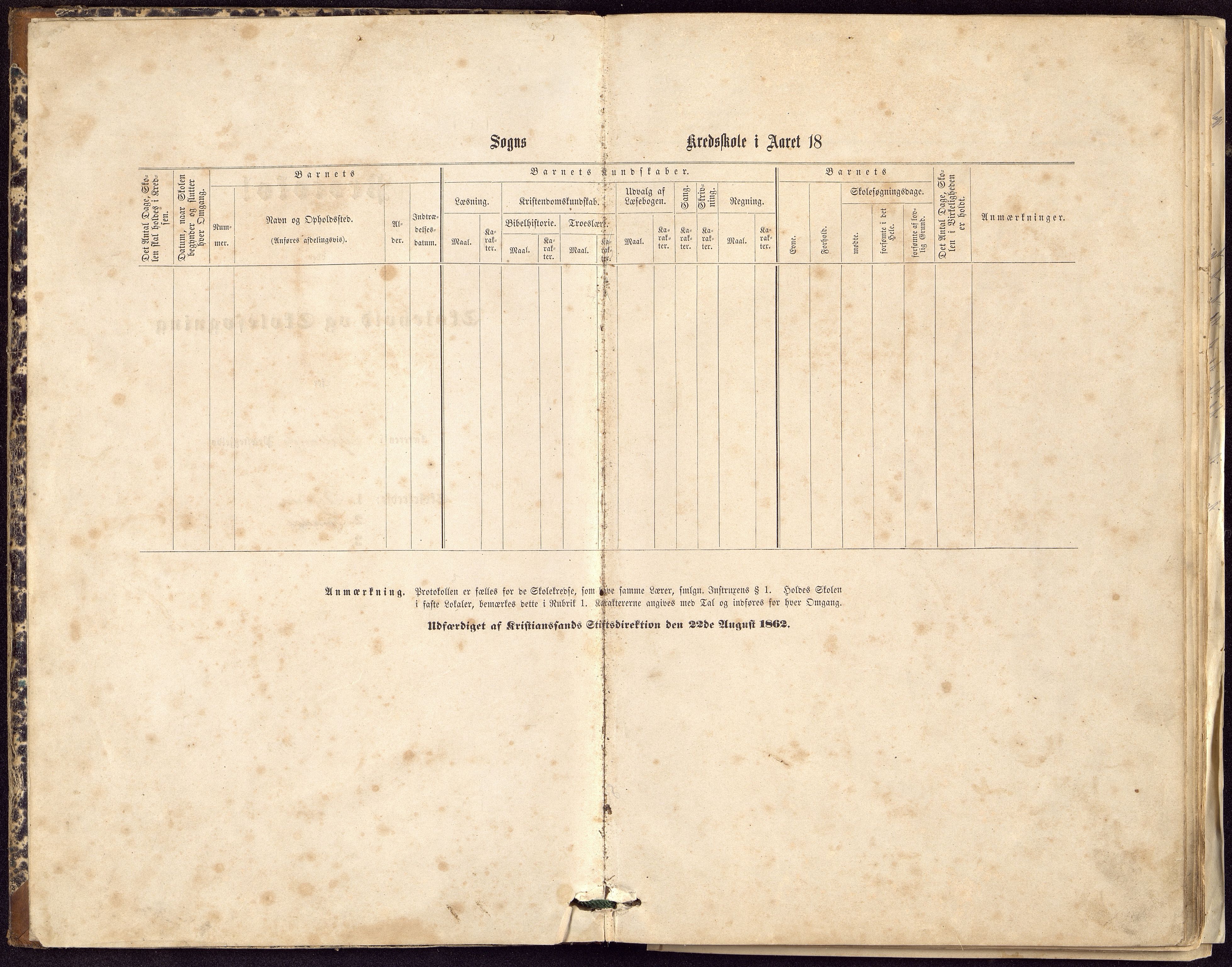 Bjelland og Grindheim kommune - De Enkelte Skoler og Kretser, ARKSOR/1027BG550/H/L0007: Skoleprotokoll, Høyland og Øydne kretse, 1877-1889