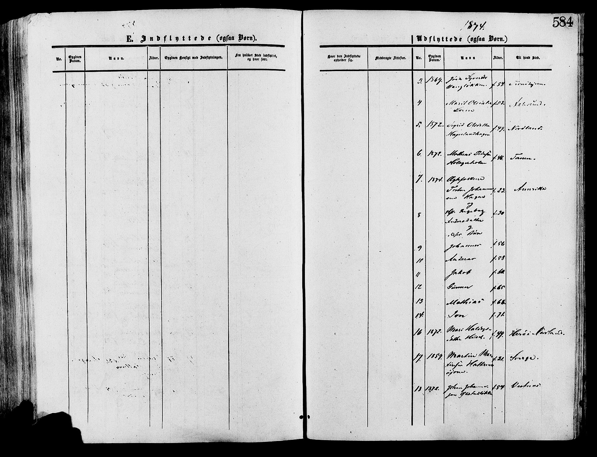 Lesja prestekontor, SAH/PREST-068/H/Ha/Haa/L0008: Parish register (official) no. 8, 1854-1880, p. 584