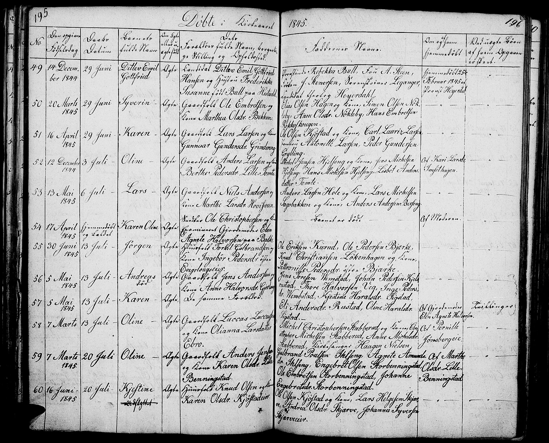 Løten prestekontor, AV/SAH-PREST-022/L/La/L0002: Parish register (copy) no. 2, 1832-1850, p. 195-196