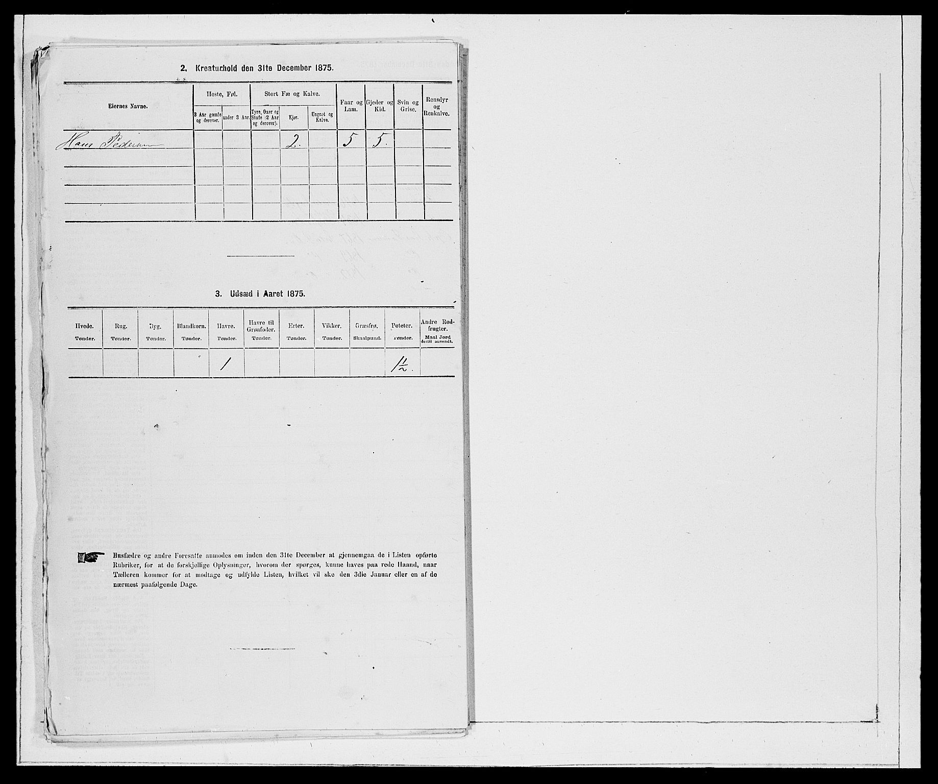 SAB, 1875 Census for 1441P Selje, 1875, p. 1079