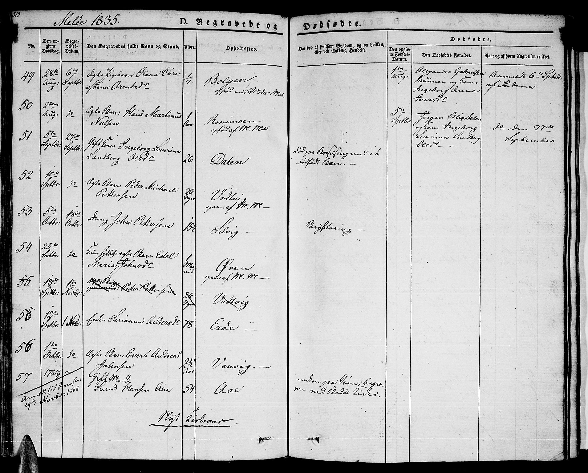 Ministerialprotokoller, klokkerbøker og fødselsregistre - Nordland, AV/SAT-A-1459/841/L0600: Parish register (official) no. 841A07 /2, 1824-1843, p. 513