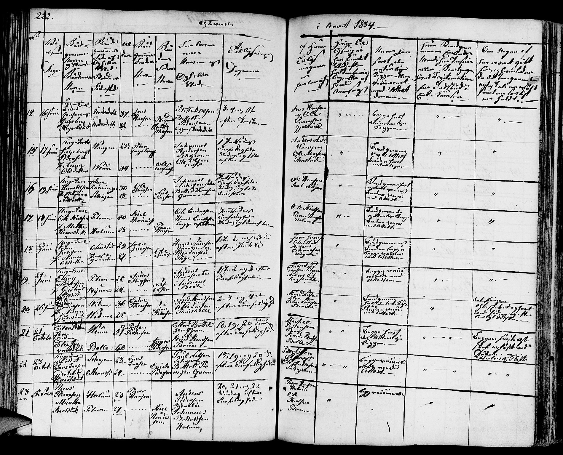 Aurland sokneprestembete, SAB/A-99937/H/Ha/Haa/L0006: Parish register (official) no. A 6, 1821-1859, p. 222