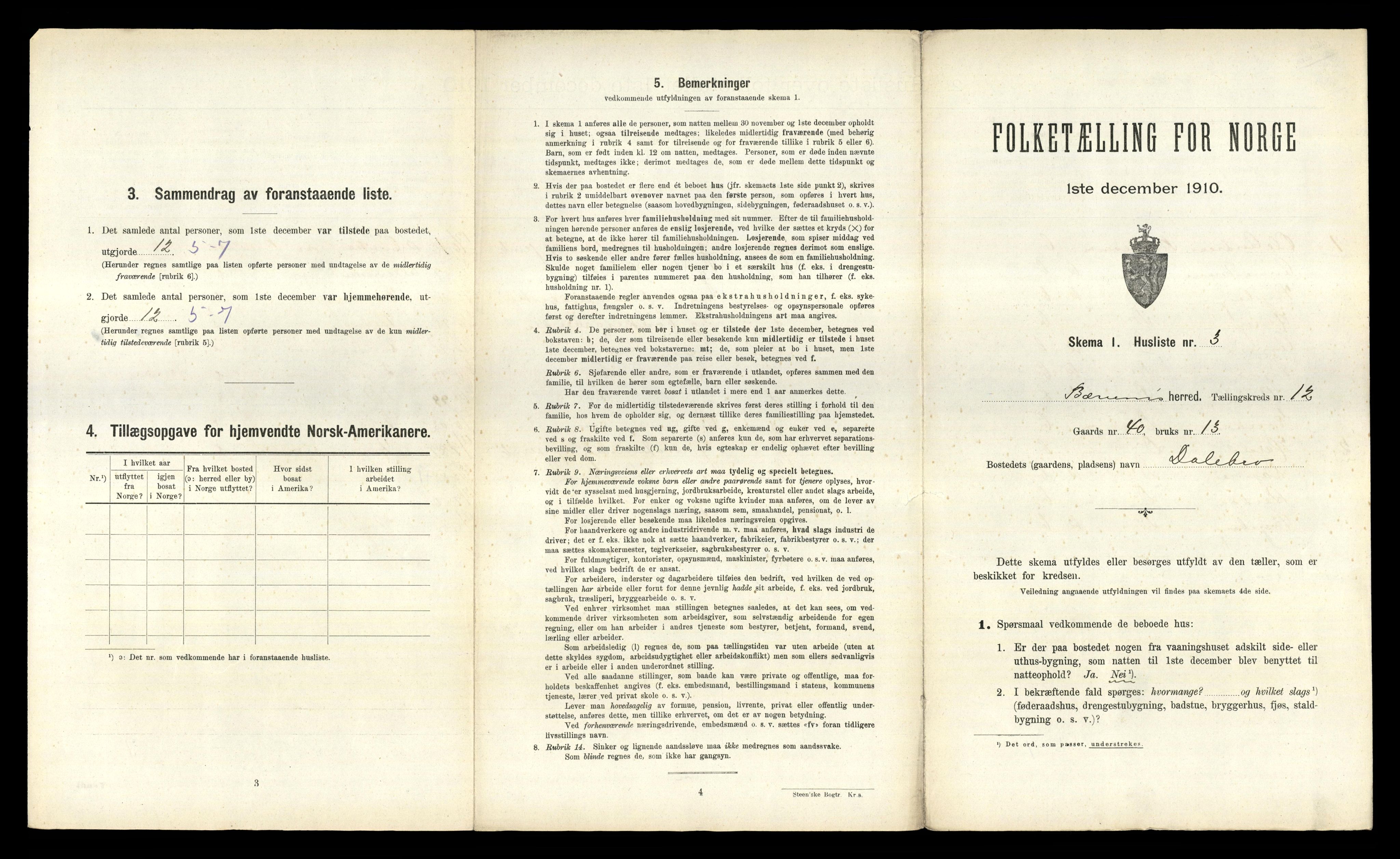 RA, 1910 census for Bærum, 1910, p. 1833