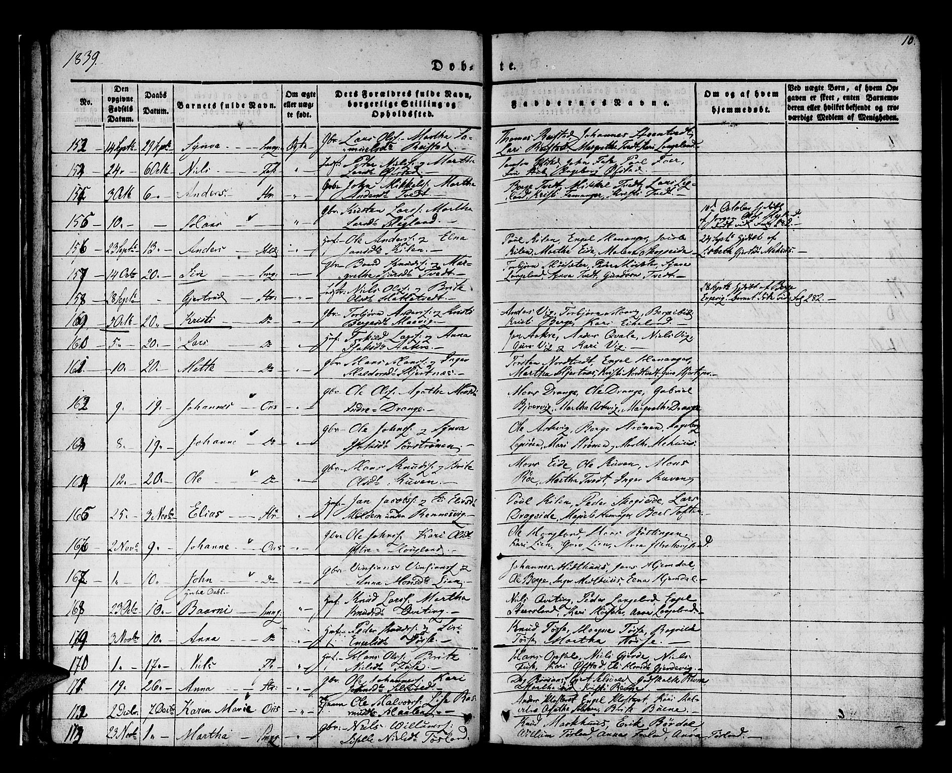 Os sokneprestembete, SAB/A-99929: Parish register (official) no. A 15, 1839-1851, p. 11