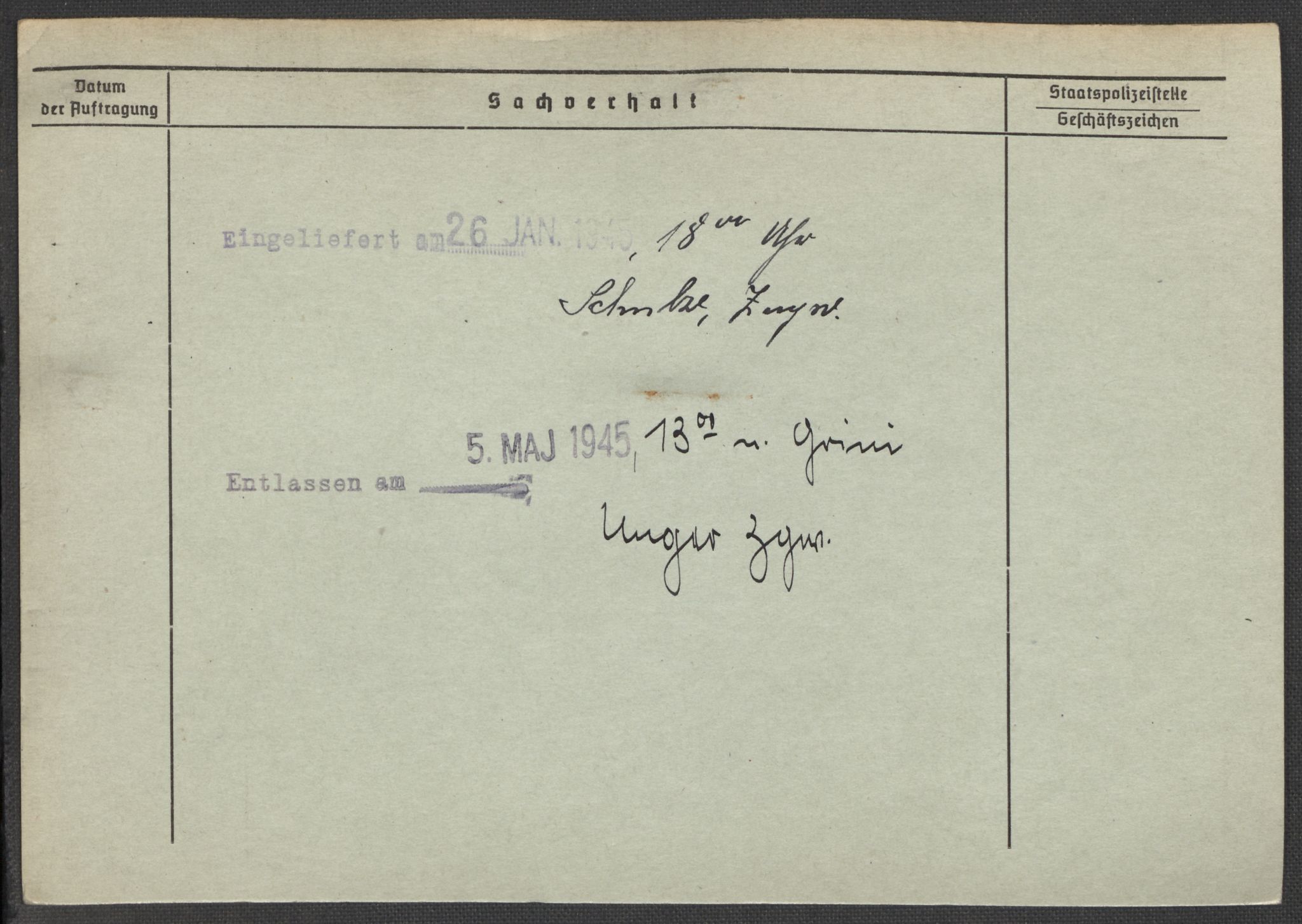 Befehlshaber der Sicherheitspolizei und des SD, AV/RA-RAFA-5969/E/Ea/Eaa/L0001: Register over norske fanger i Møllergata 19: A-Bj, 1940-1945, p. 53