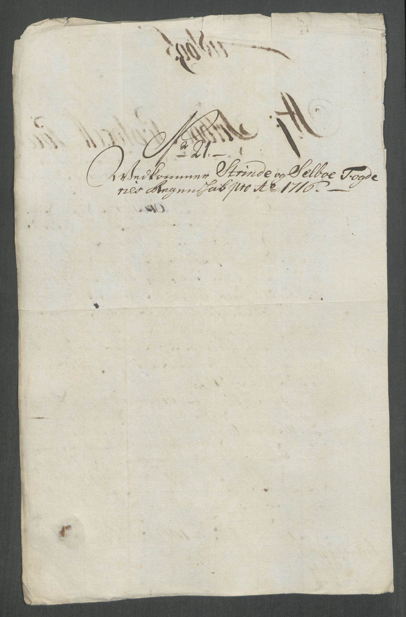 Rentekammeret inntil 1814, Reviderte regnskaper, Fogderegnskap, AV/RA-EA-4092/R61/L4115: Fogderegnskap Strinda og Selbu, 1715-1716, p. 419