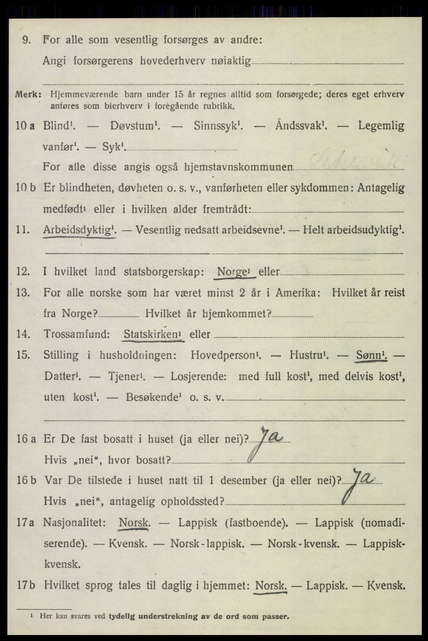 SAT, 1920 census for Leksvik, 1920, p. 3513