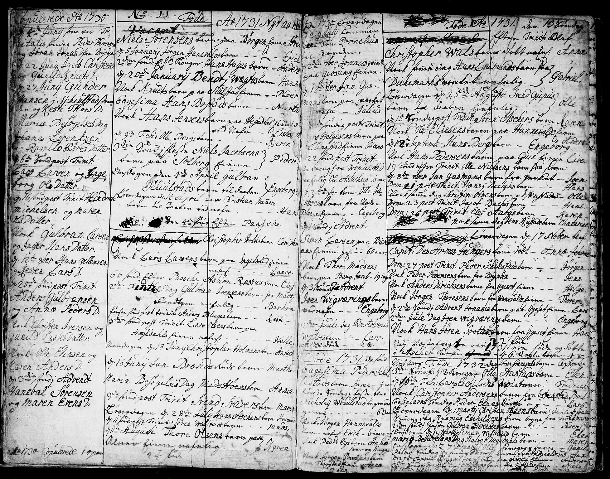 Asker prestekontor Kirkebøker, SAO/A-10256a/F/Fa/L0001: Parish register (official) no. I 1, 1726-1744, p. 6