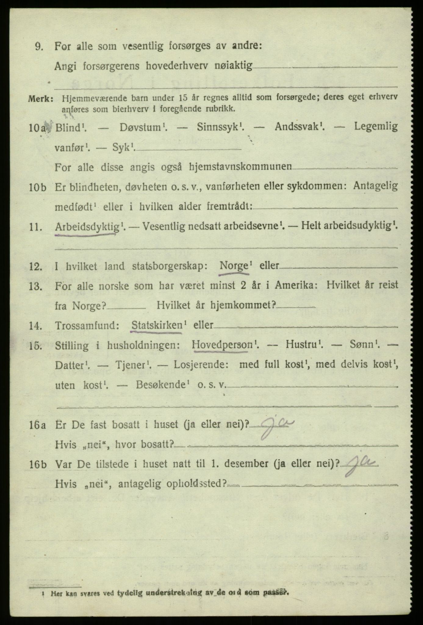 SAB, 1920 census for Hosanger, 1920, p. 4704