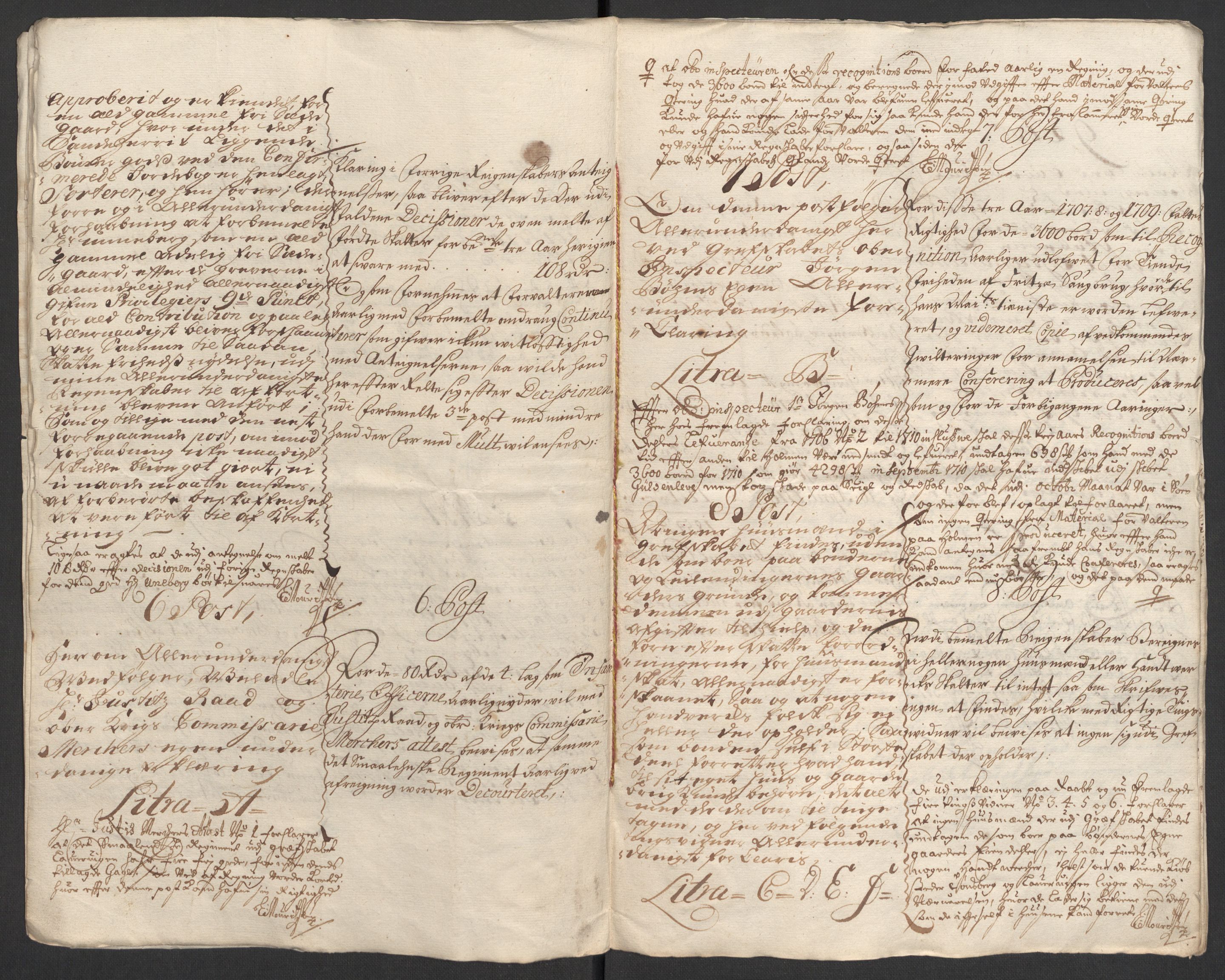 Rentekammeret inntil 1814, Reviderte regnskaper, Fogderegnskap, AV/RA-EA-4092/R33/L1981: Fogderegnskap Larvik grevskap, 1709-1710, p. 208