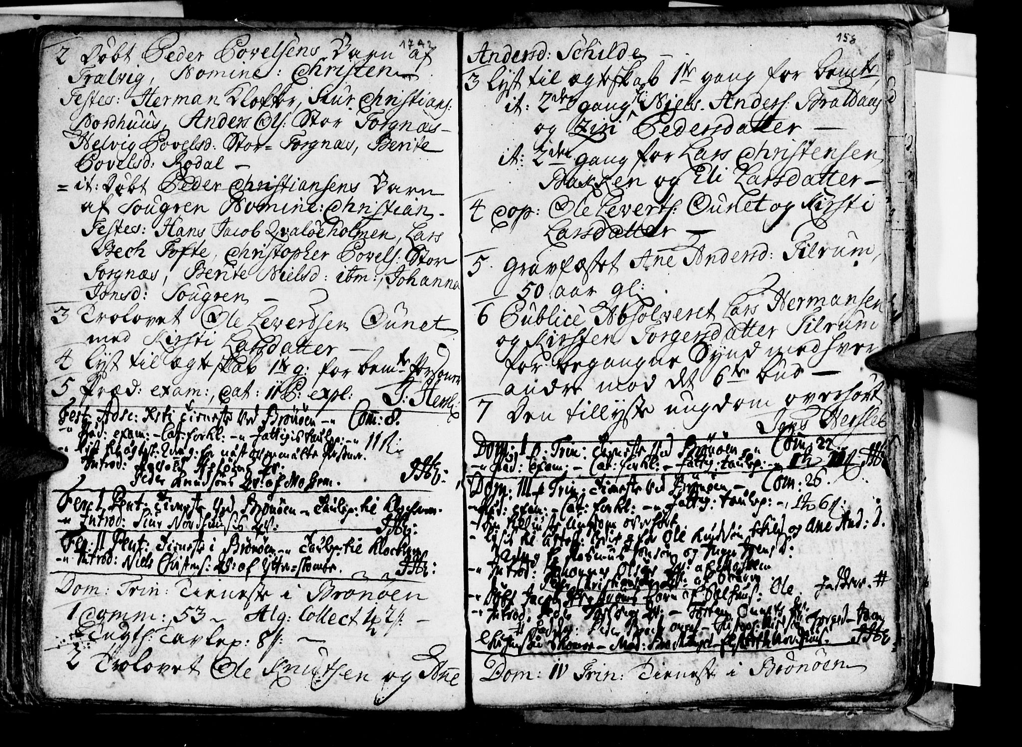 Ministerialprotokoller, klokkerbøker og fødselsregistre - Nordland, SAT/A-1459/813/L0194: Parish register (official) no. 813A04, 1719-1758, p. 158