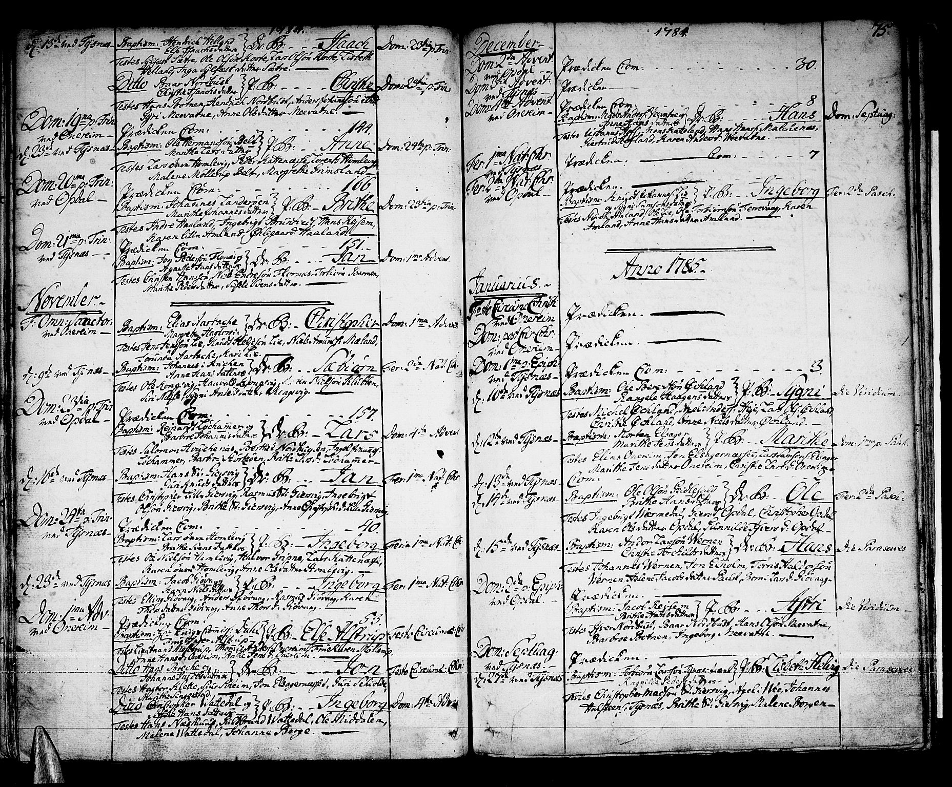 Tysnes sokneprestembete, AV/SAB-A-78601/H/Haa: Parish register (official) no. A 5, 1762-1793, p. 75