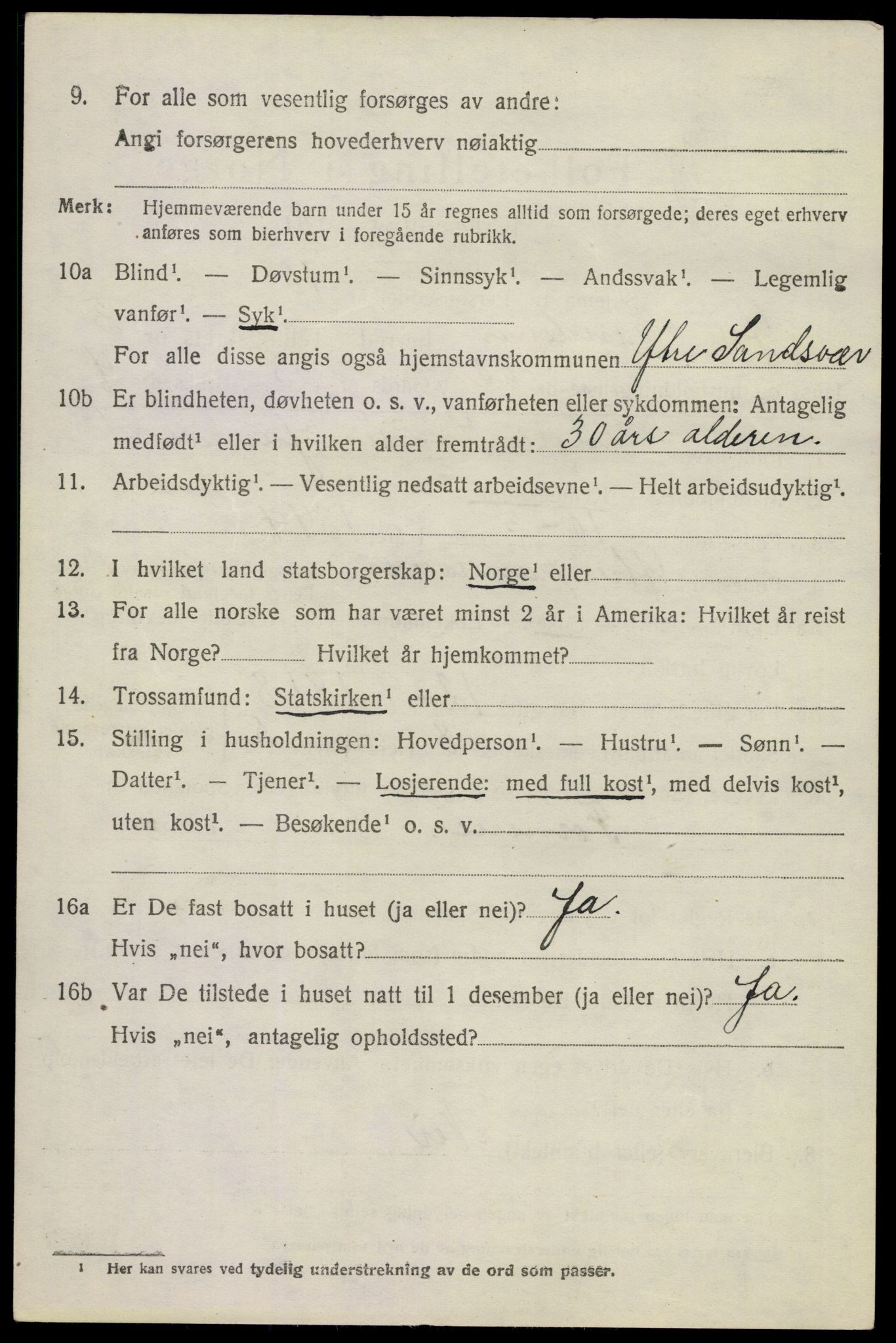 SAKO, 1920 census for Ytre Sandsvær, 1920, p. 4385