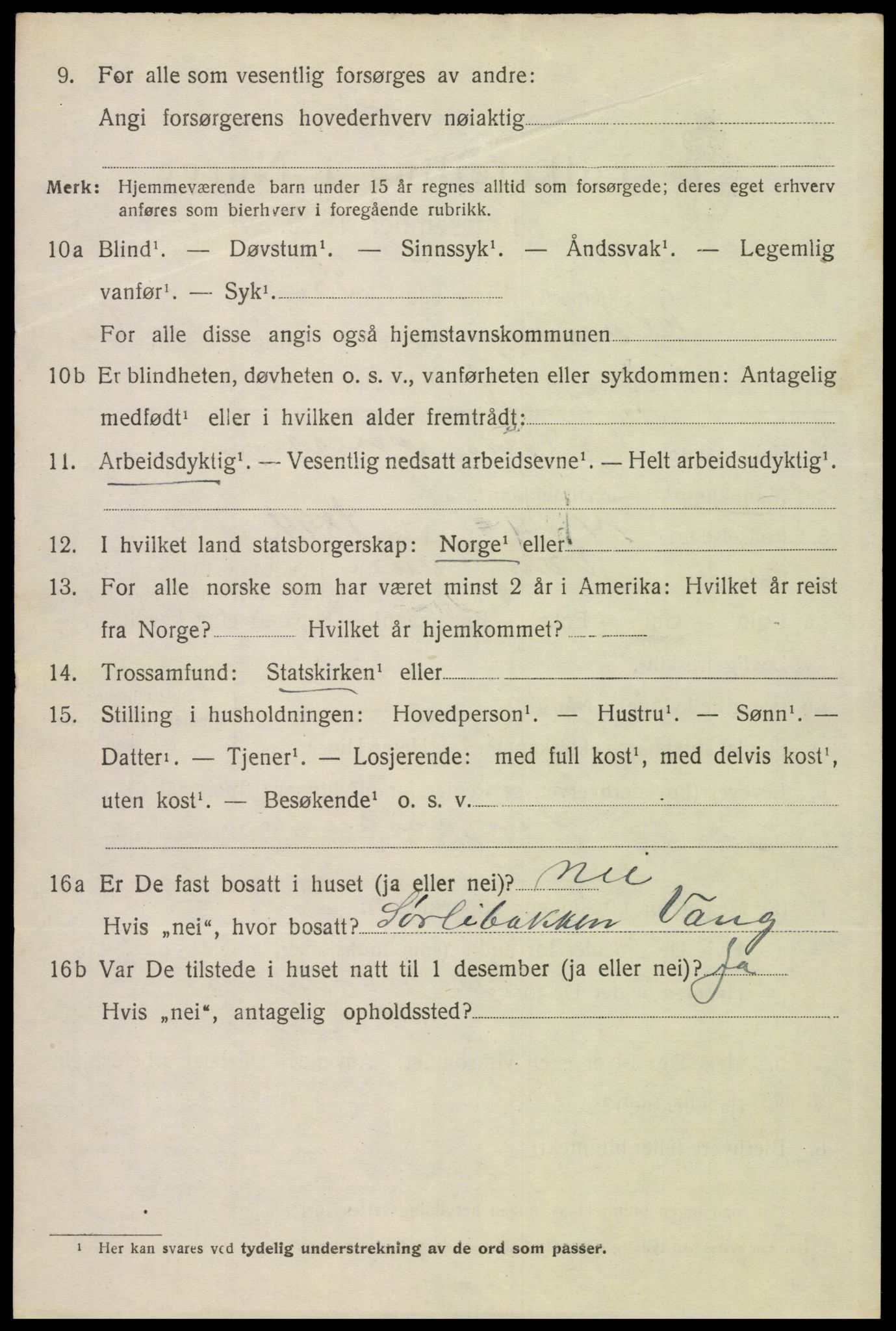 SAH, 1920 census for Elverum, 1920, p. 10935