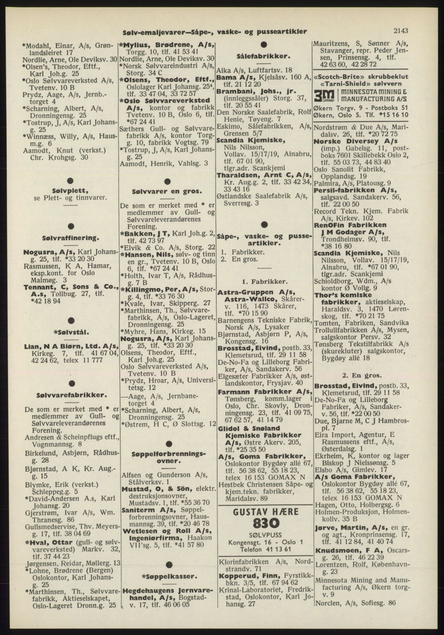 Kristiania/Oslo adressebok, PUBL/-, 1970-1971, p. 2143