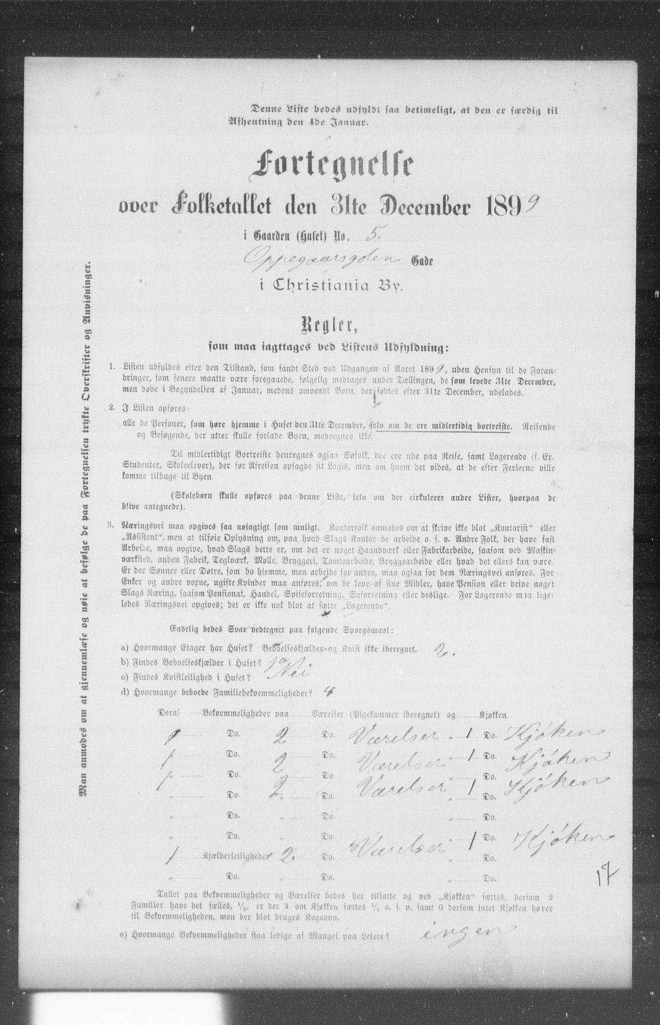 OBA, Municipal Census 1899 for Kristiania, 1899, p. 9847