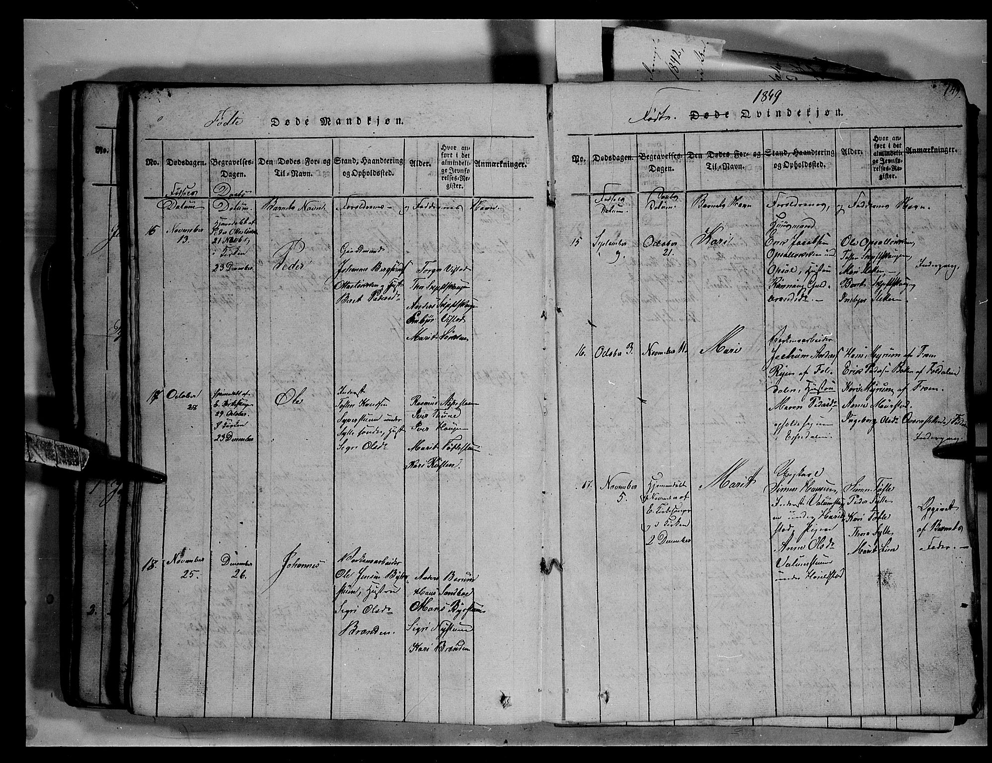Fron prestekontor, SAH/PREST-078/H/Ha/Hab/L0003: Parish register (copy) no. 3, 1816-1850, p. 149