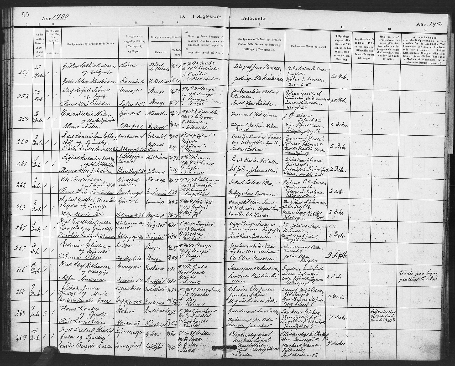 Paulus prestekontor Kirkebøker, SAO/A-10871/F/Fa/L0010: Parish register (official) no. 10, 1898-1906, p. 50