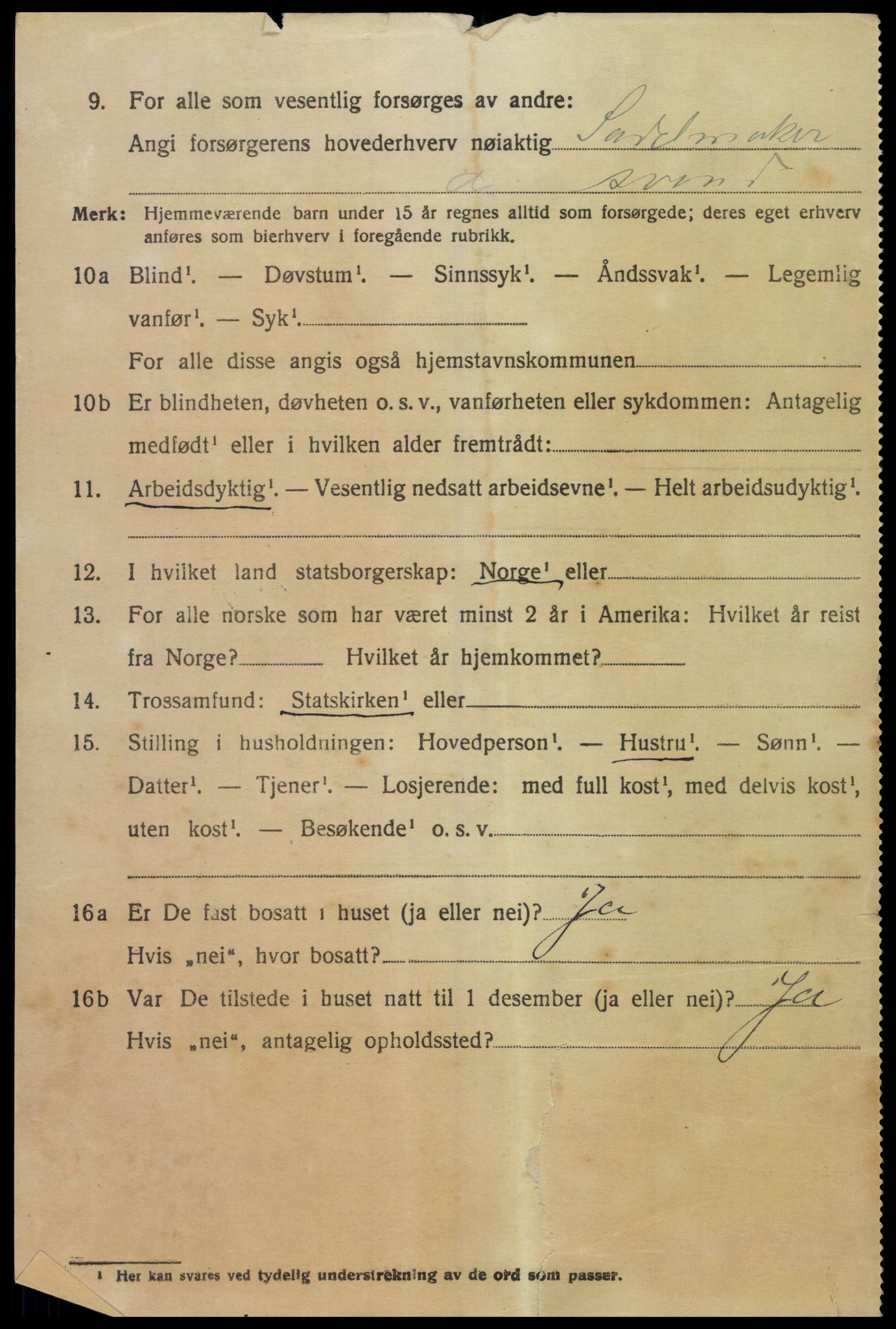 SAK, 1920 census for Sør-Audnedal, 1920, p. 3468