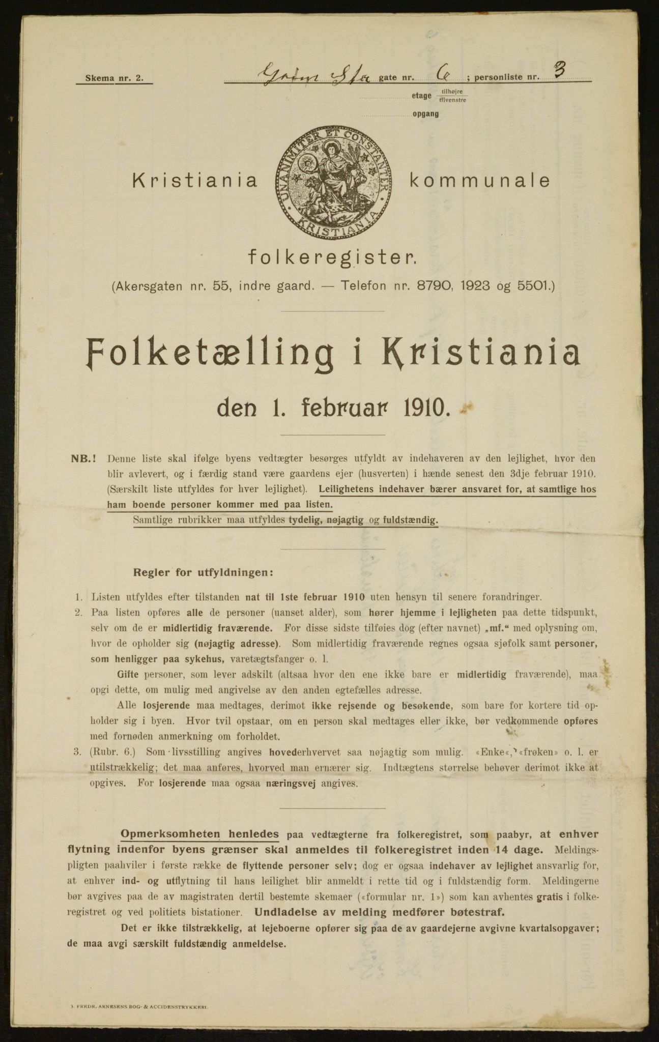 OBA, Municipal Census 1910 for Kristiania, 1910, p. 28454