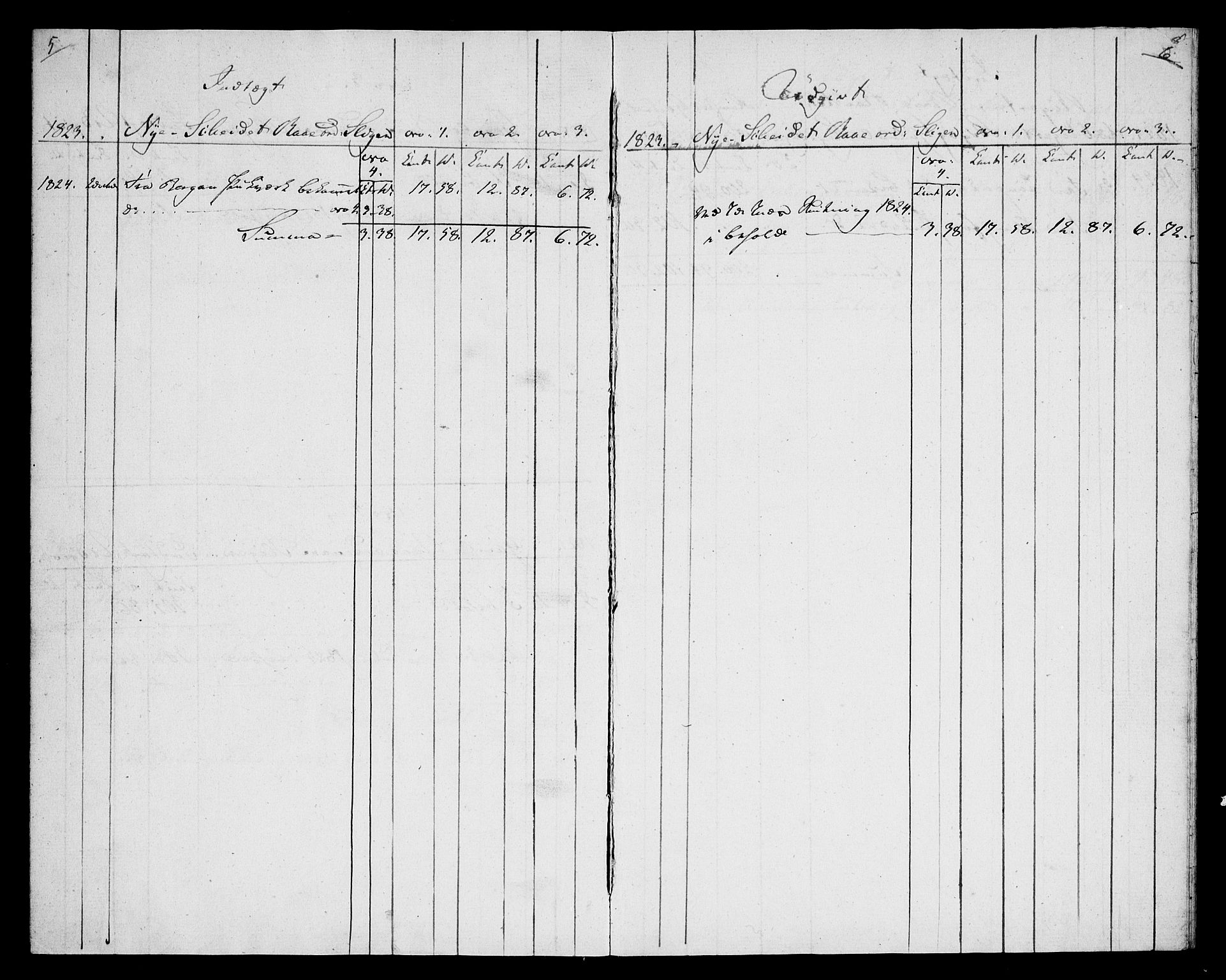 Modums Blaafarveværk, AV/RA-PA-0157/G/Gd/Gdb/L0189: Materialhovedbok, 1823-1824, p. 4