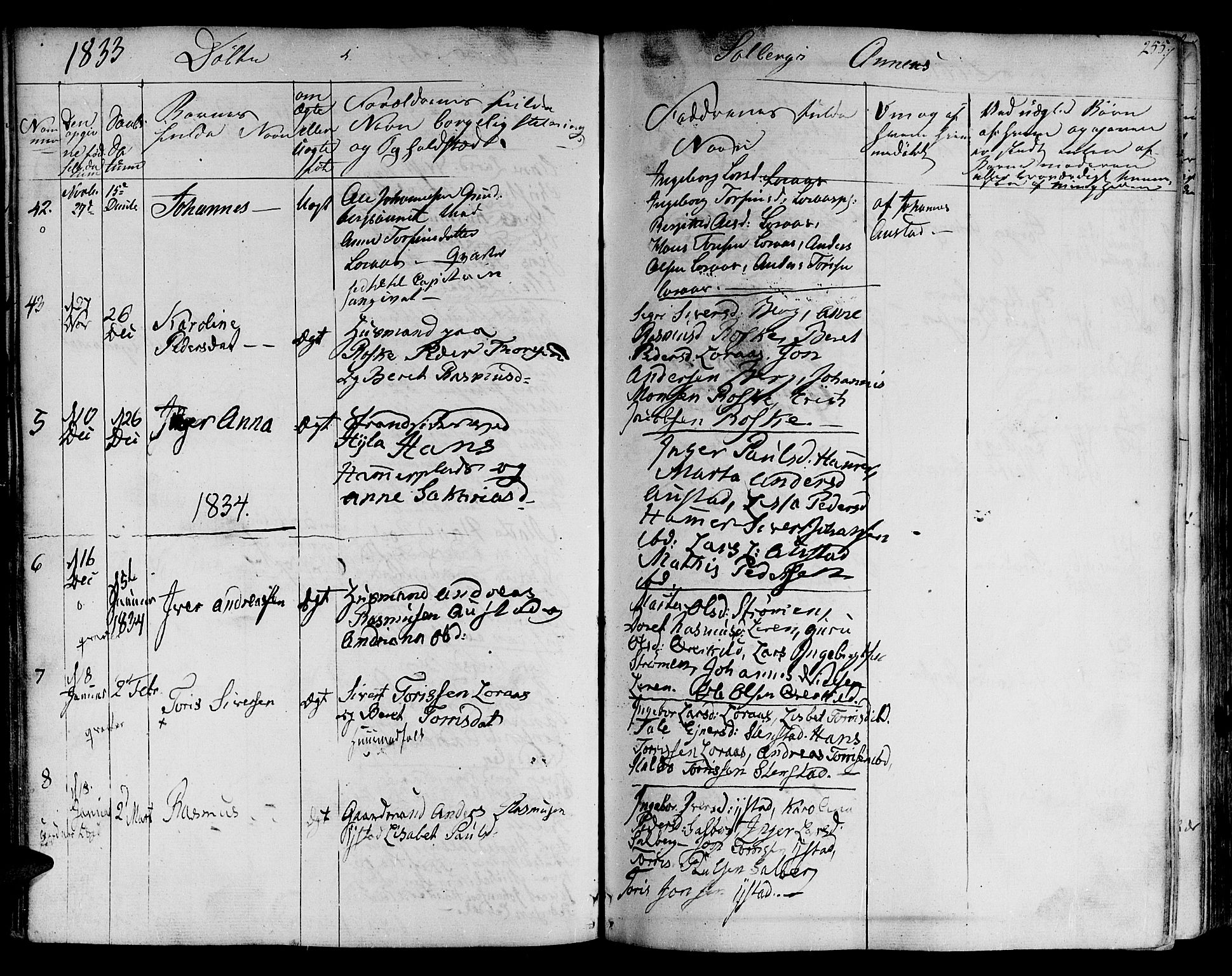 Ministerialprotokoller, klokkerbøker og fødselsregistre - Nord-Trøndelag, SAT/A-1458/730/L0277: Parish register (official) no. 730A06 /2, 1831-1839, p. 255