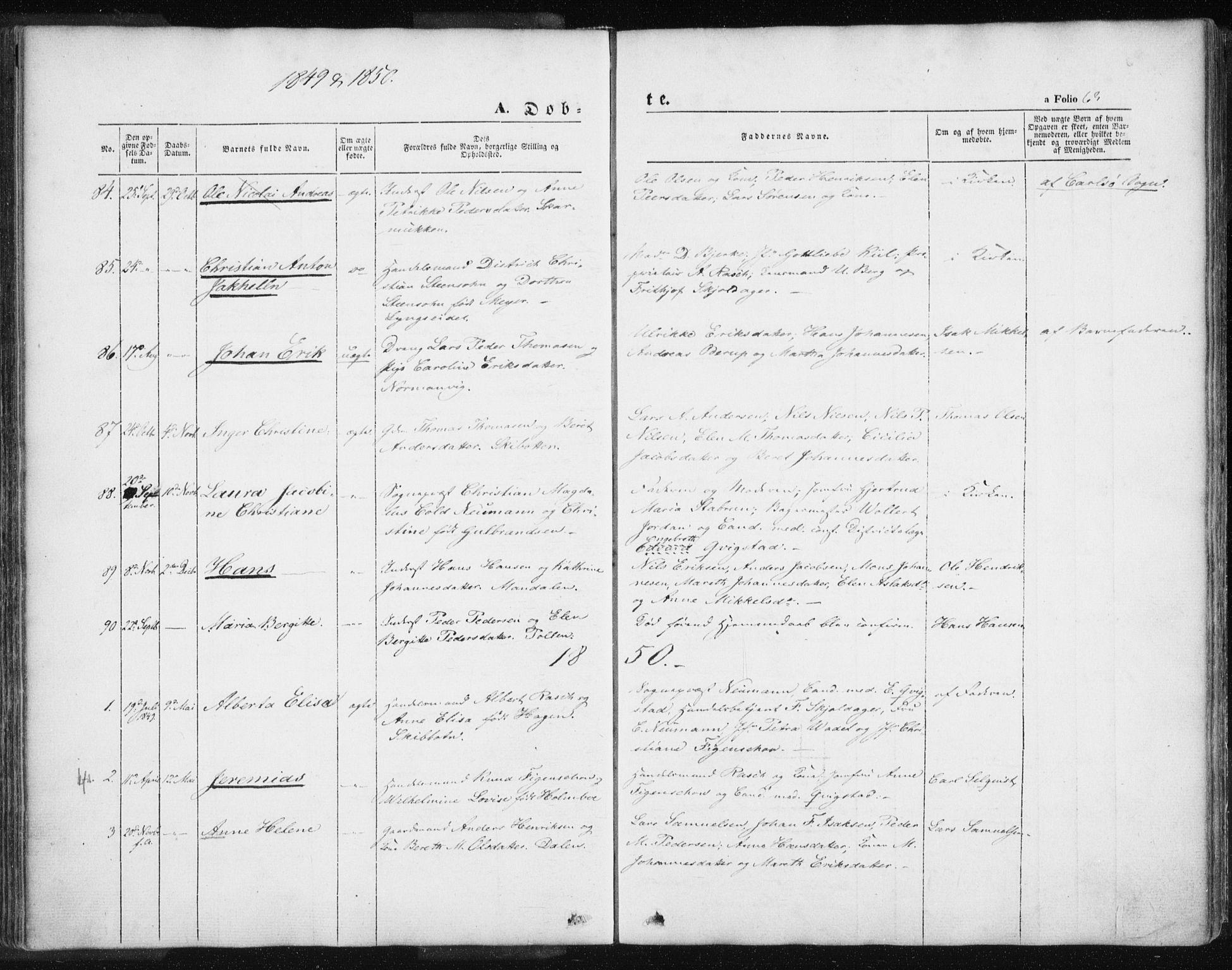 Lyngen sokneprestembete, SATØ/S-1289/H/He/Hea/L0004kirke: Parish register (official) no. 4, 1839-1858, p. 63