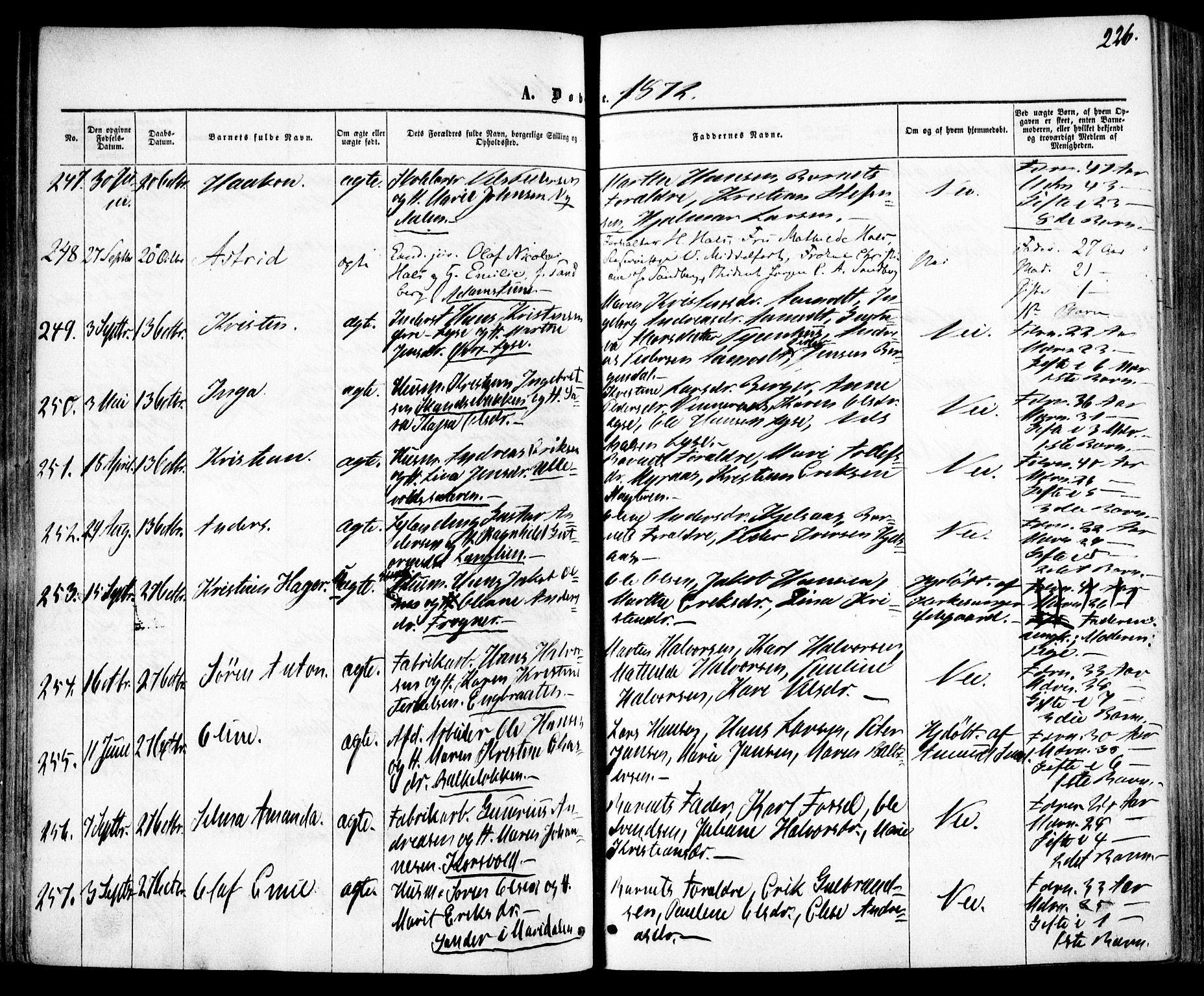 Vestre Aker prestekontor Kirkebøker, SAO/A-10025/F/Fa/L0004: Parish register (official) no. 4, 1857-1877, p. 226