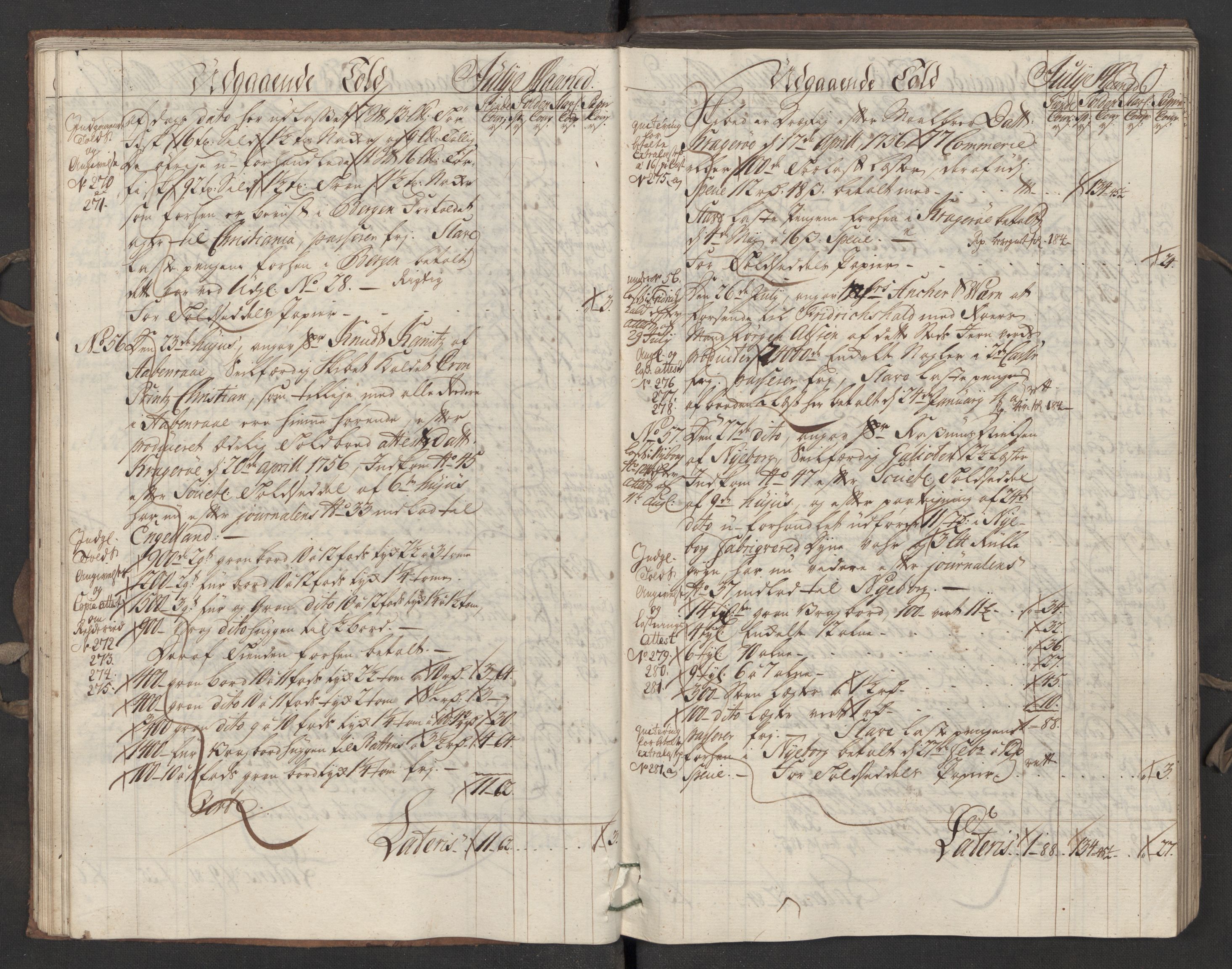 Generaltollkammeret, tollregnskaper, AV/RA-EA-5490/R05/L0027/0001: Tollregnskaper Moss, Son, Krokstad / Utgående hovedtollbok, 1756, p. 29b-30a