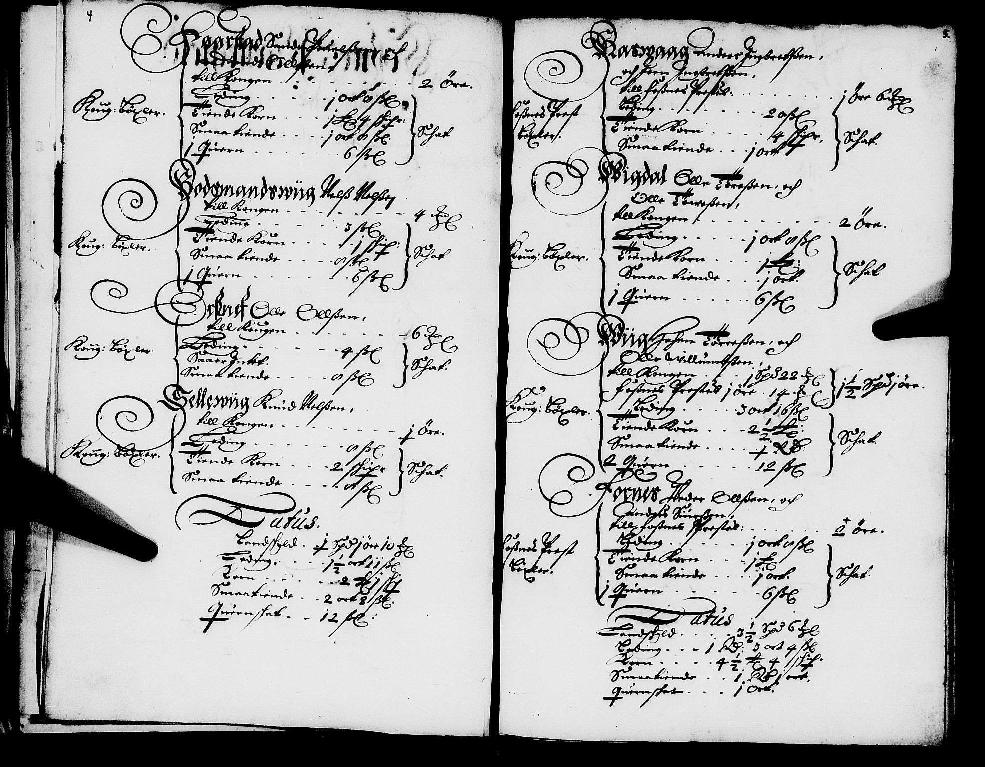Rentekammeret inntil 1814, Realistisk ordnet avdeling, AV/RA-EA-4070/N/Nb/Nba/L0056: Namdalen len, 1669, p. 4-5