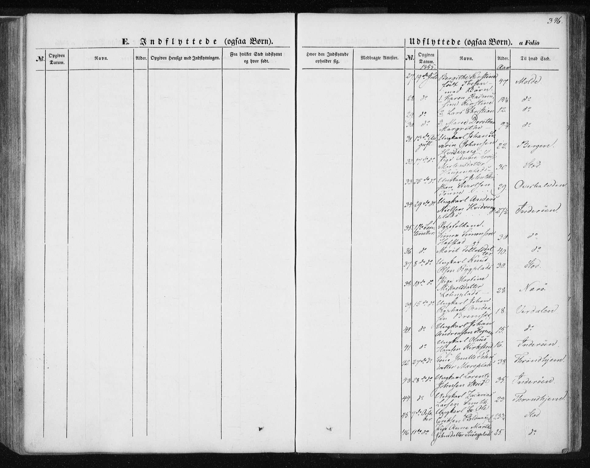 Ministerialprotokoller, klokkerbøker og fødselsregistre - Nord-Trøndelag, SAT/A-1458/735/L0342: Parish register (official) no. 735A07 /1, 1849-1862, p. 346