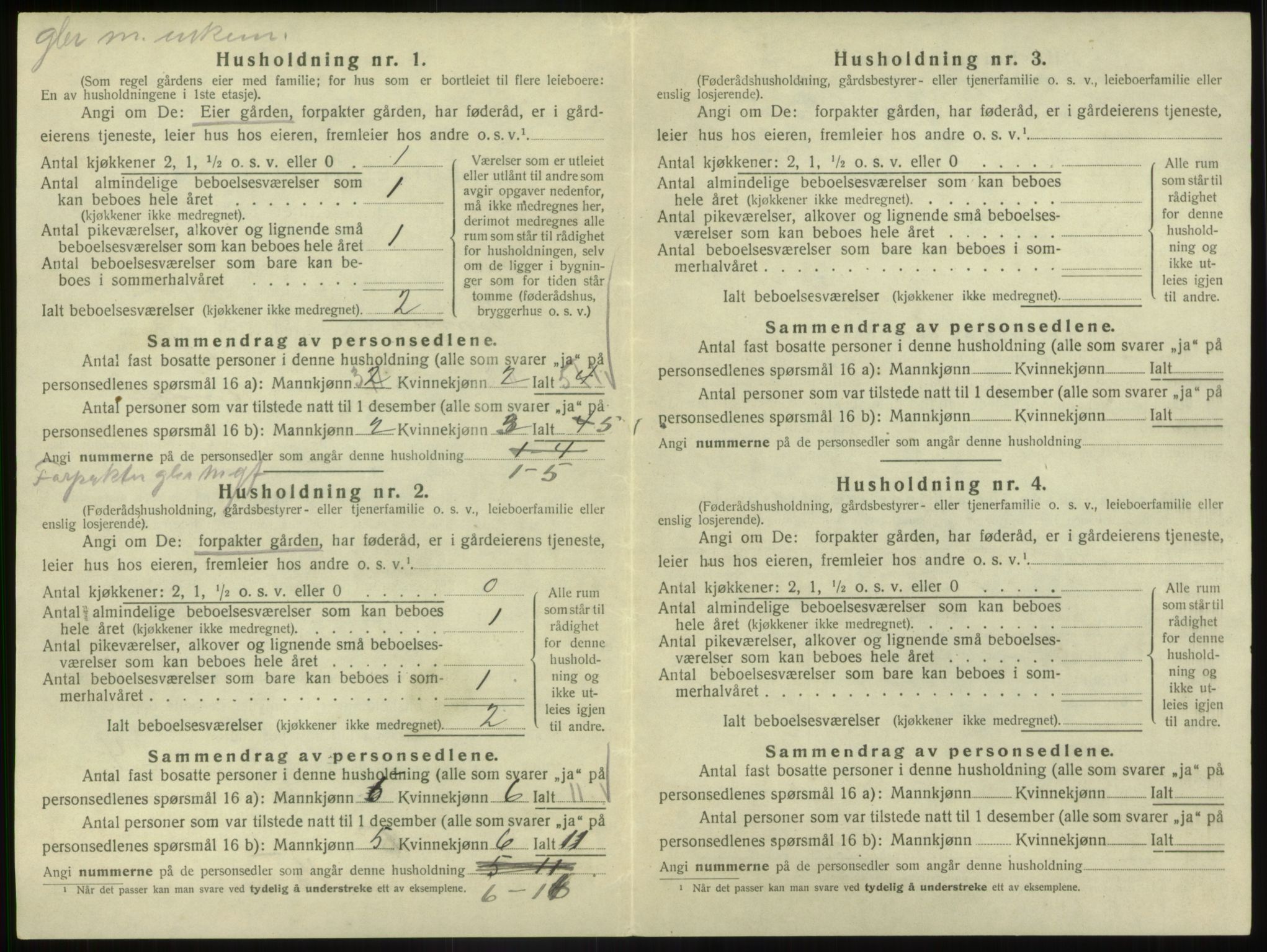SAB, 1920 census for Vevring, 1920, p. 361