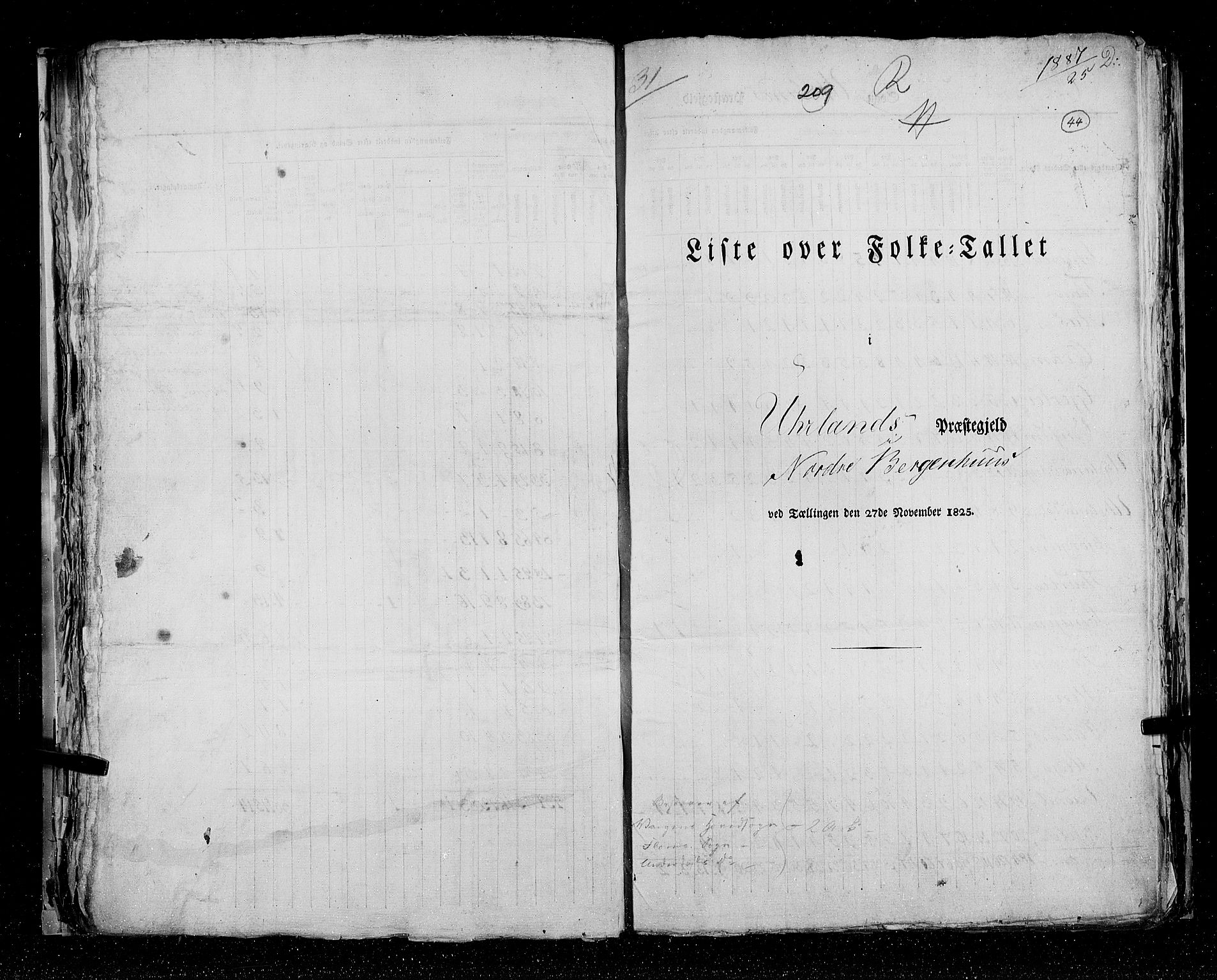 RA, Census 1825, vol. 14: Nordre Bergenhus amt, 1825, p. 44