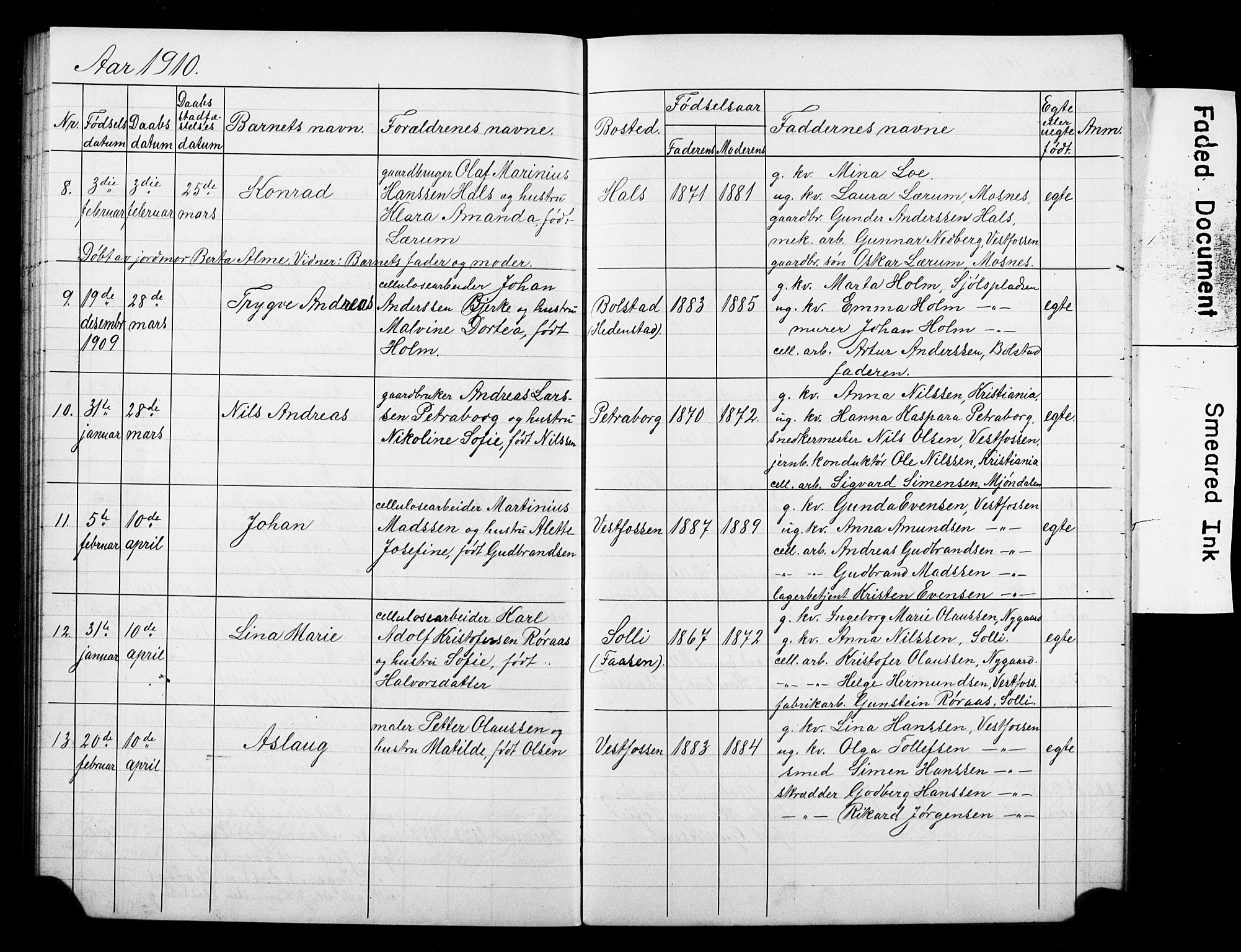 Eiker kirkebøker, AV/SAKO-A-4/F/Fb/L0008: Parish register (official) no. II 8, 1902-1913