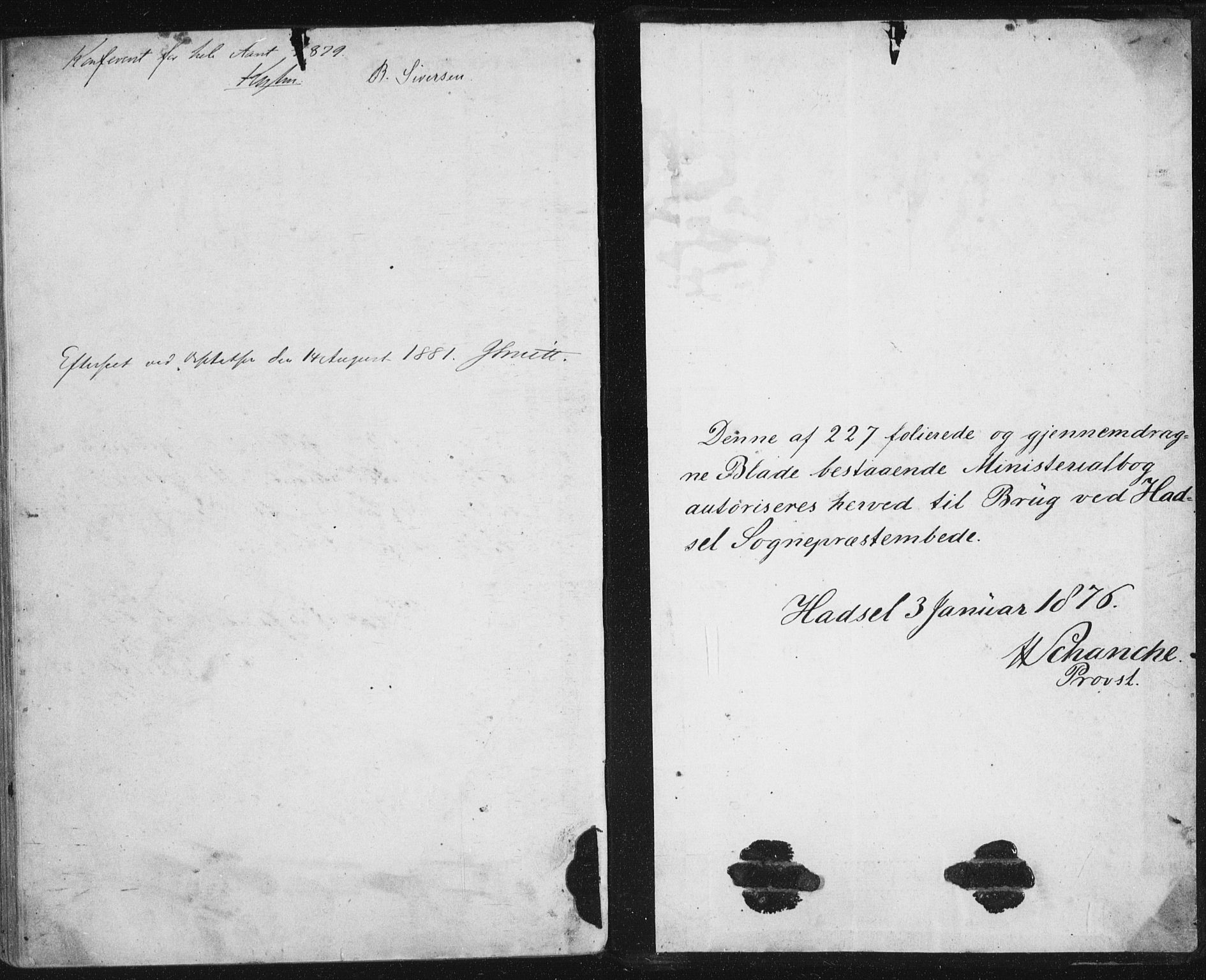 Ministerialprotokoller, klokkerbøker og fødselsregistre - Nordland, AV/SAT-A-1459/888/L1243: Parish register (official) no. 888A09, 1876-1879