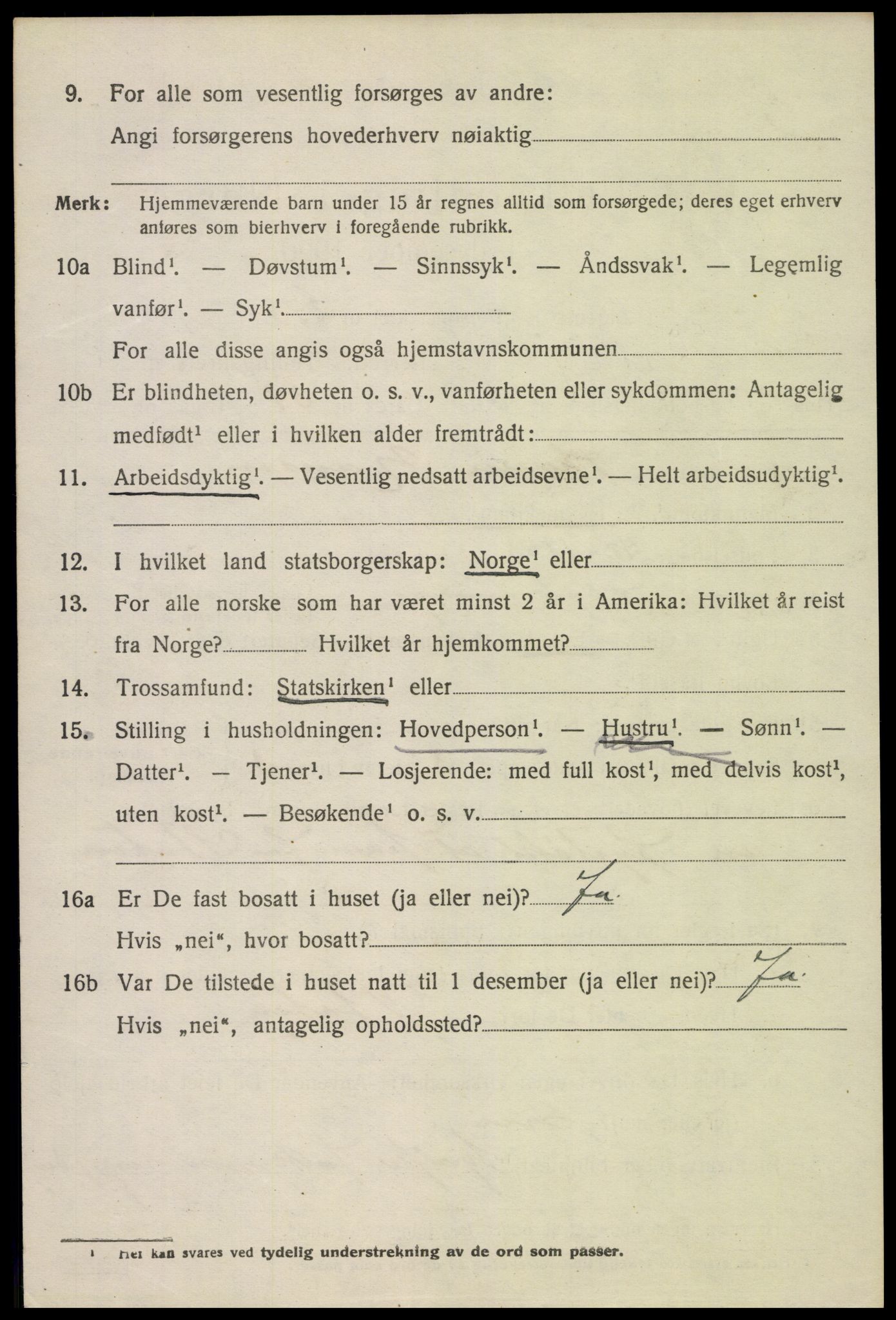 SAK, 1920 census for Dypvåg, 1920, p. 4662