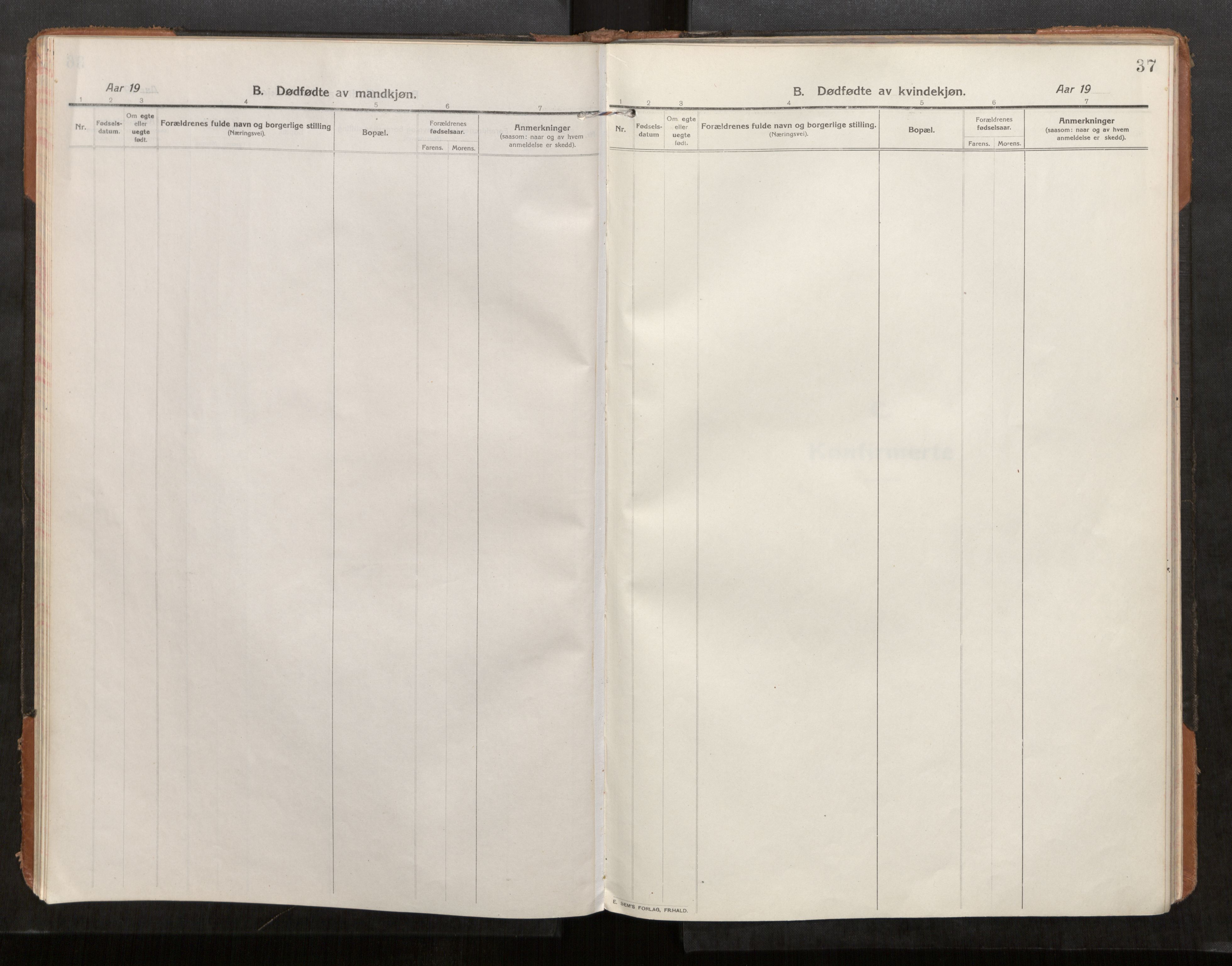 Stod sokneprestkontor, SAT/A-1164/1/I/I1/I1a/L0004: Parish register (official) no. 4, 1913-1933, p. 37