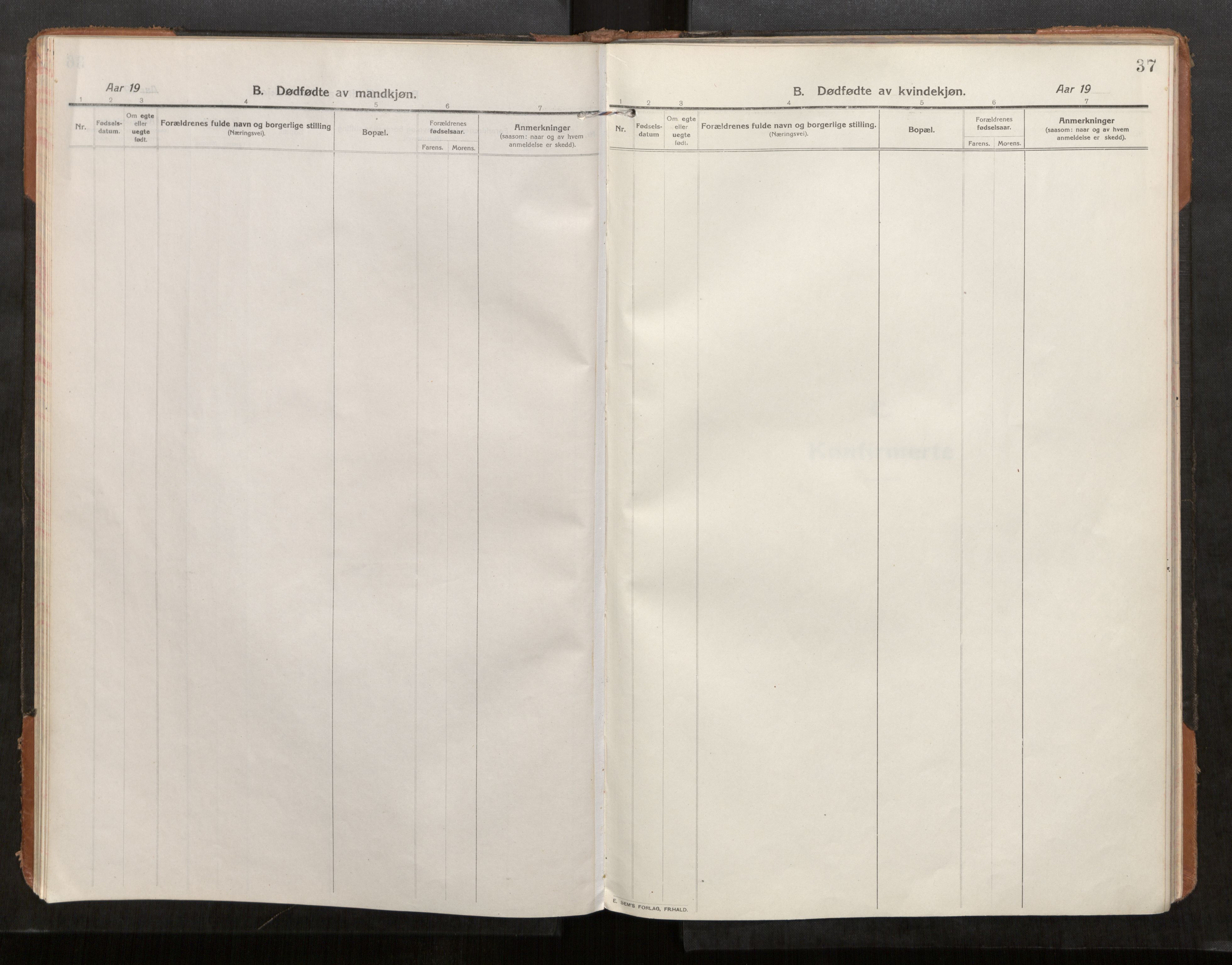 Stod sokneprestkontor, AV/SAT-A-1164/1/I/I1/I1a/L0004: Parish register (official) no. 4, 1913-1933, p. 37