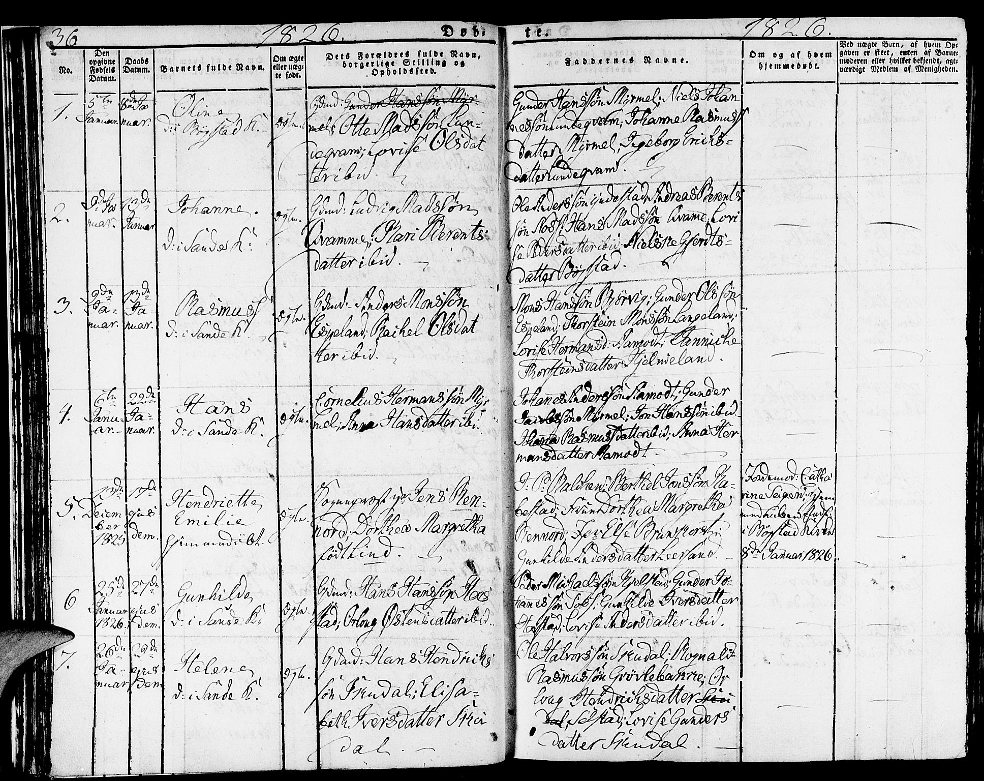 Gaular sokneprestembete, AV/SAB-A-80001/H/Haa: Parish register (official) no. A 3, 1821-1840, p. 36