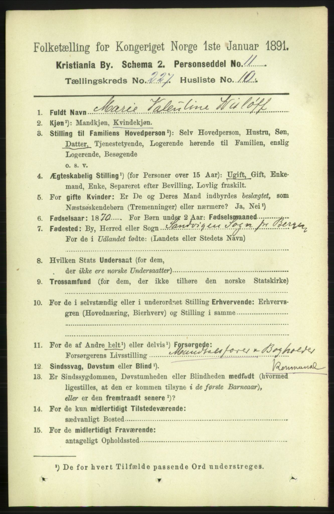 RA, 1891 census for 0301 Kristiania, 1891, p. 138975