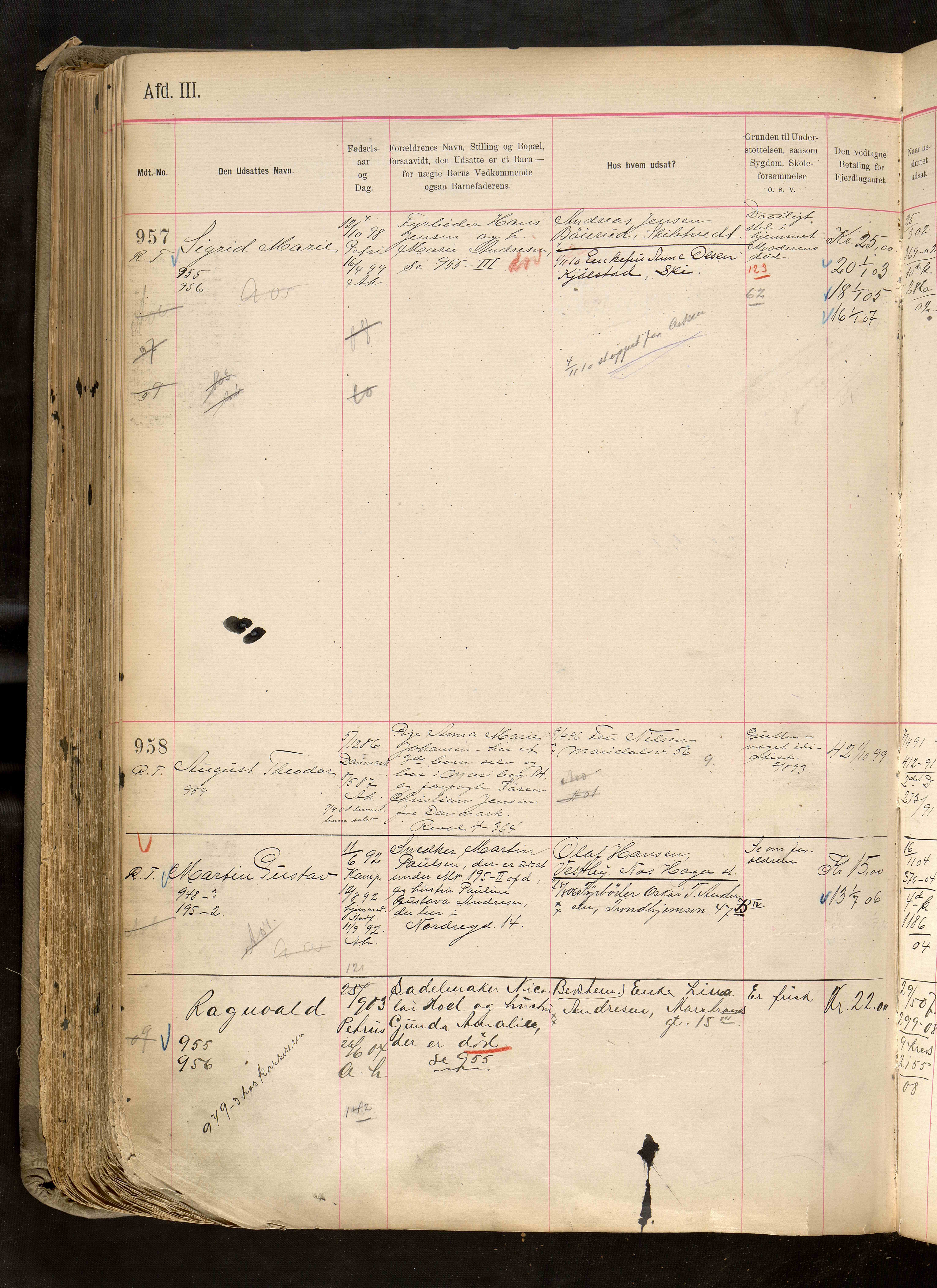 Fattigvesenet, OBA/A-20045/H/Hd/L0006: Manntallsprotokoll. Mnr. 501-1000, 1897-1910, p. 539