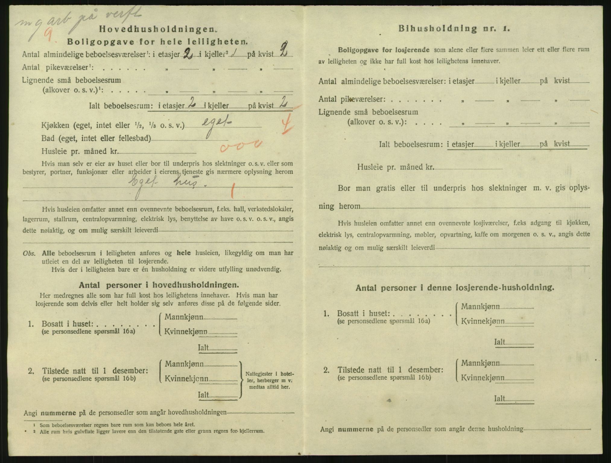 SAK, 1920 census for Grimstad, 1920, p. 2326